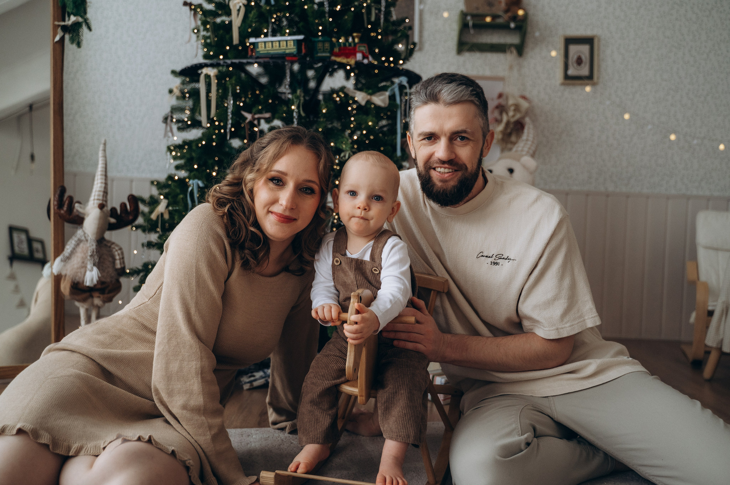 Новогодняя фотосессия Наталья, Денис и Миша. Семейный фотограф в Минске Дарья Дреко