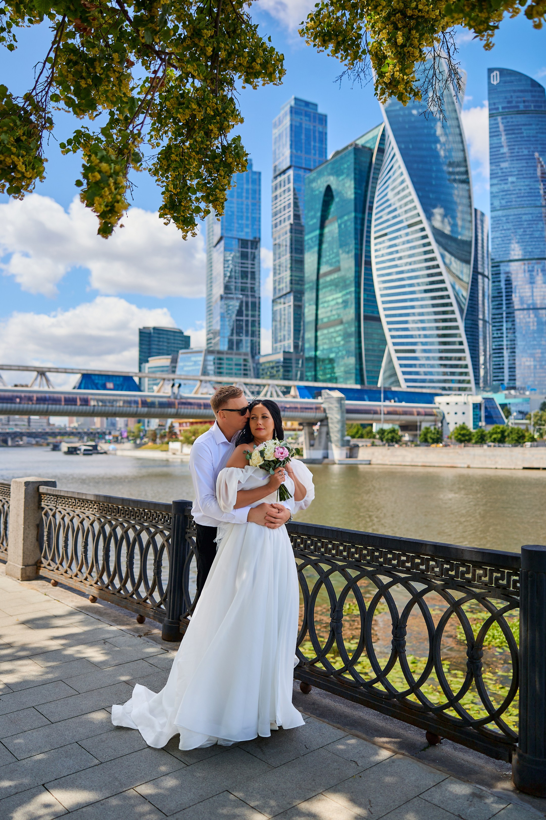 Свадебная фотосессия в Москва-Сити. Свадебный фотограф Сергей Колбинский