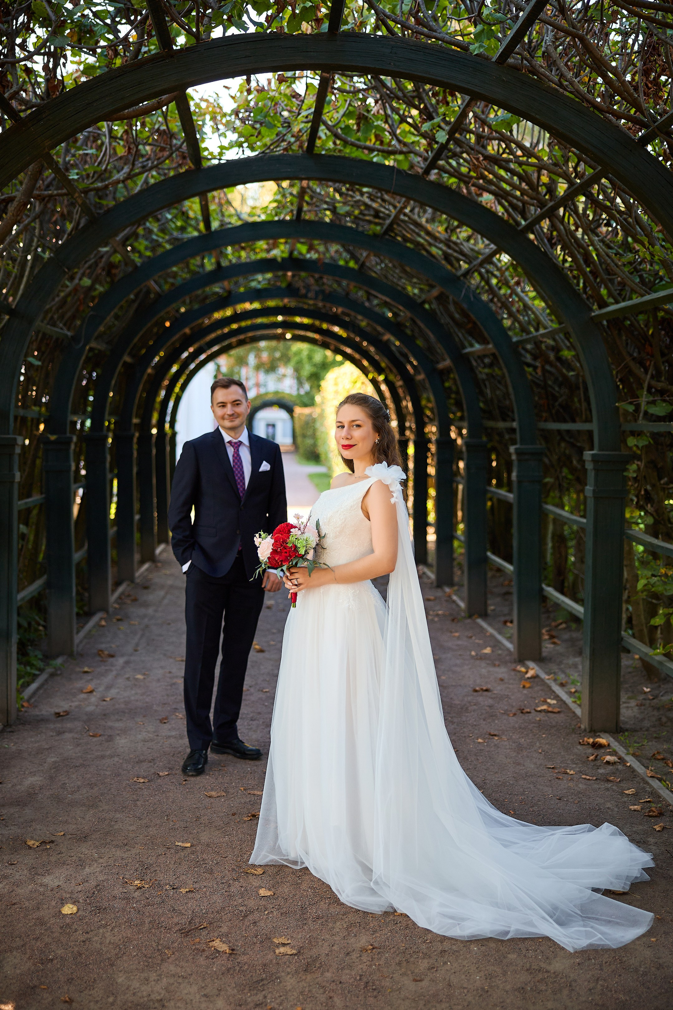 Свадебная фотосессия в Кусково. Свадебный фотограф Сергей Колбинский