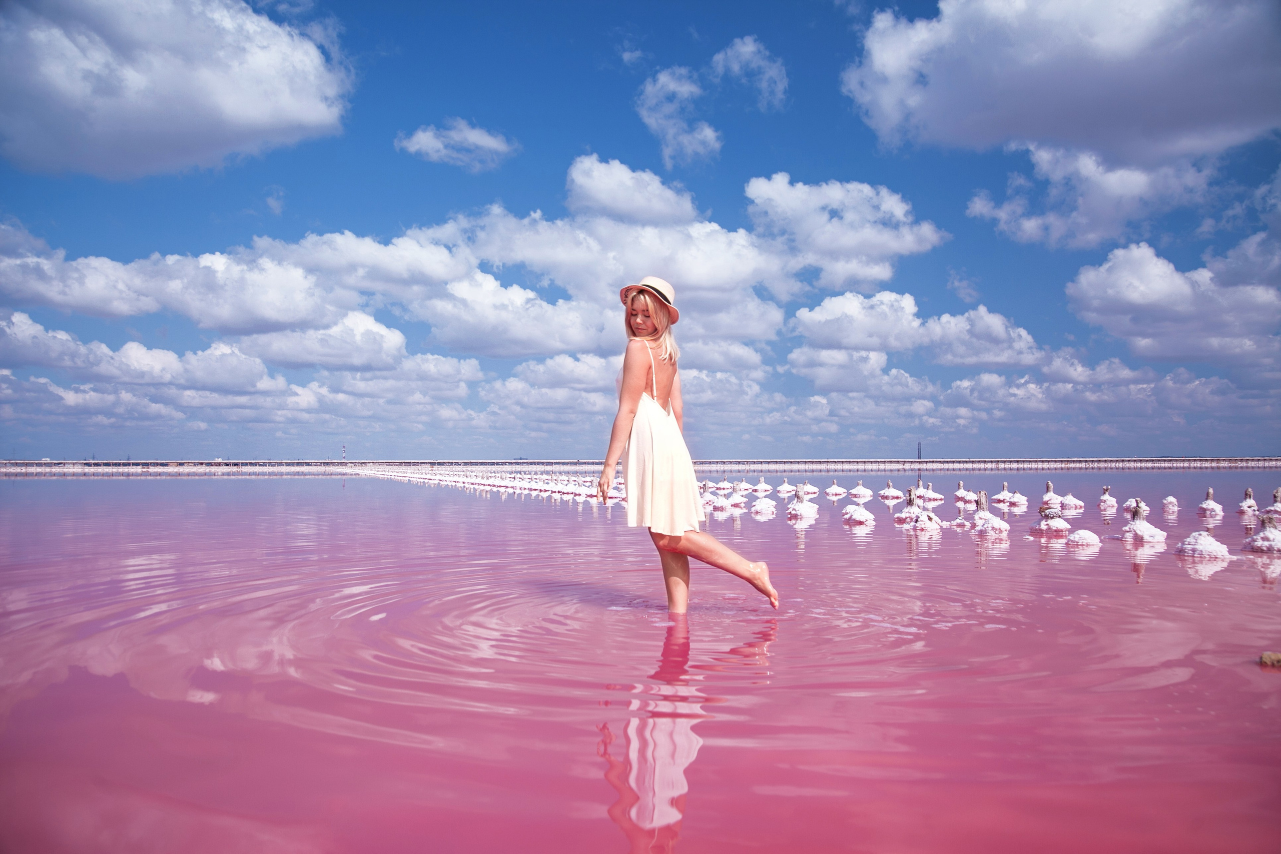 РОЗОВОЕ ОЗЕРО САСЫК СИВАШ. Фотограф в Крыму