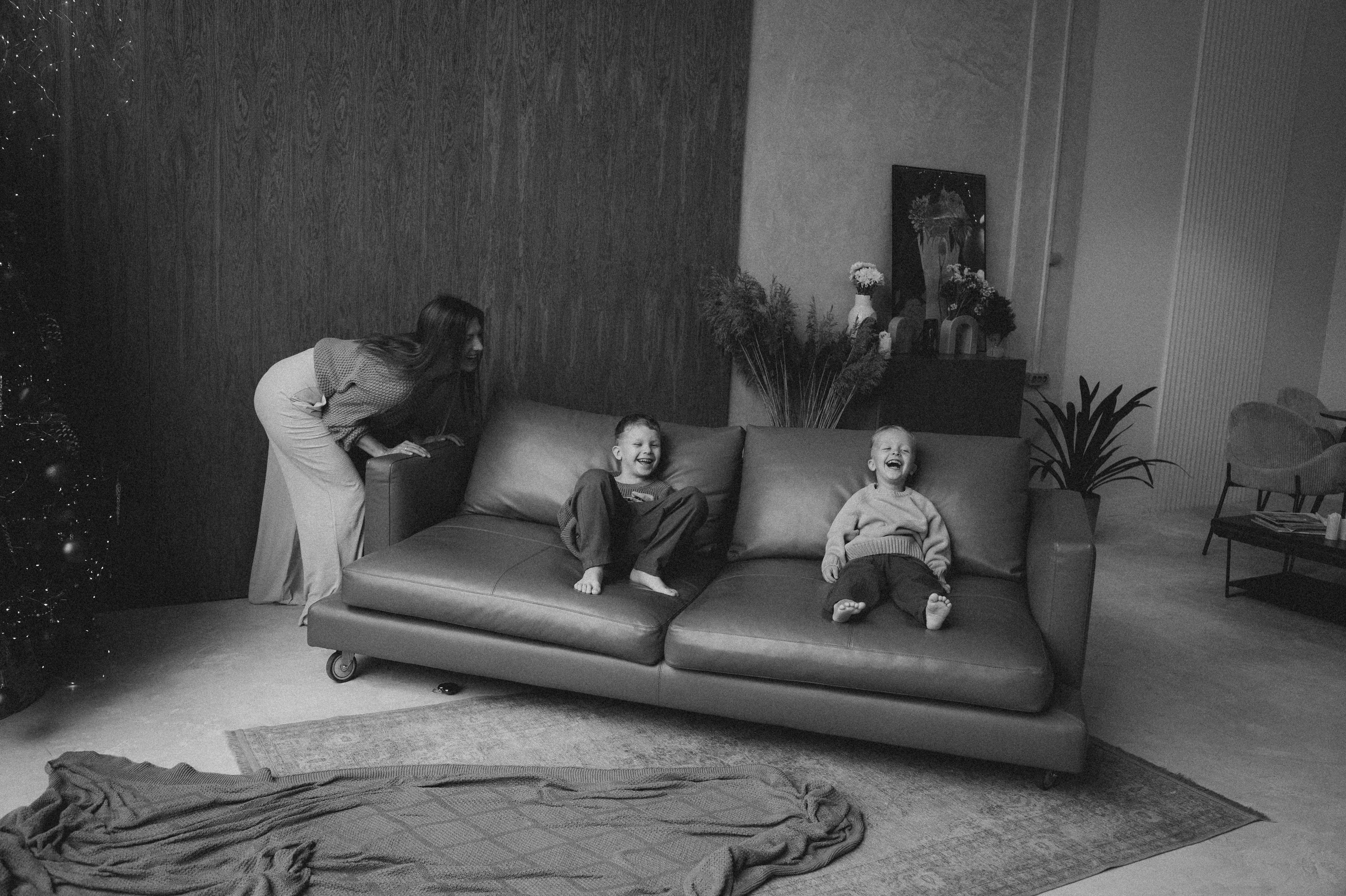 Аня, Миша и Андрей. Семейный фотограф • Домашние съемки в Нижнем Новгороде