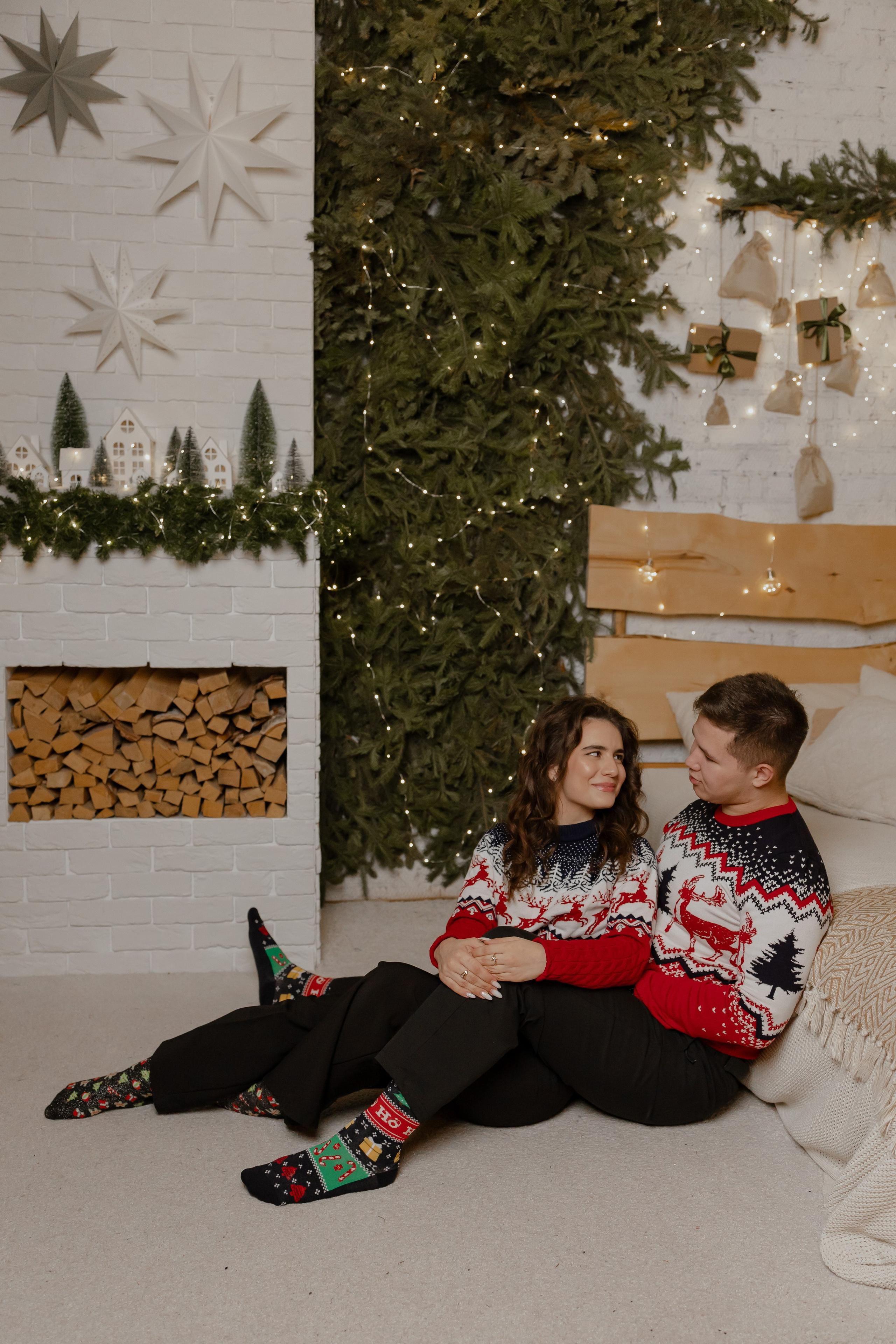 Новогодняя lovestory в студии. Фотограф в Новосибирске Екатерина Васильева