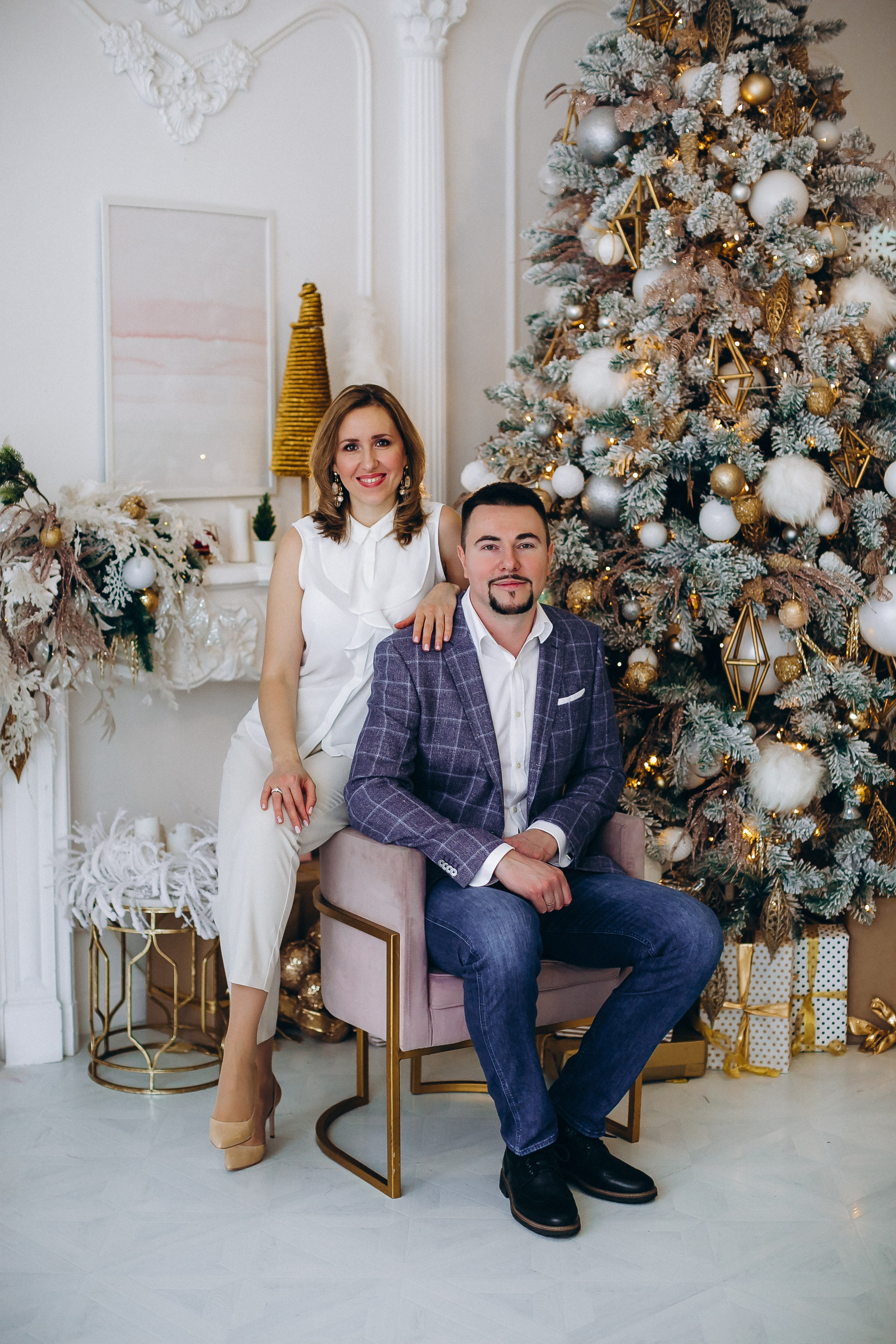 Новогодняя фотосессия в студии. Семейный, детский и школьный фотограф в Москве Рудницкая Анна