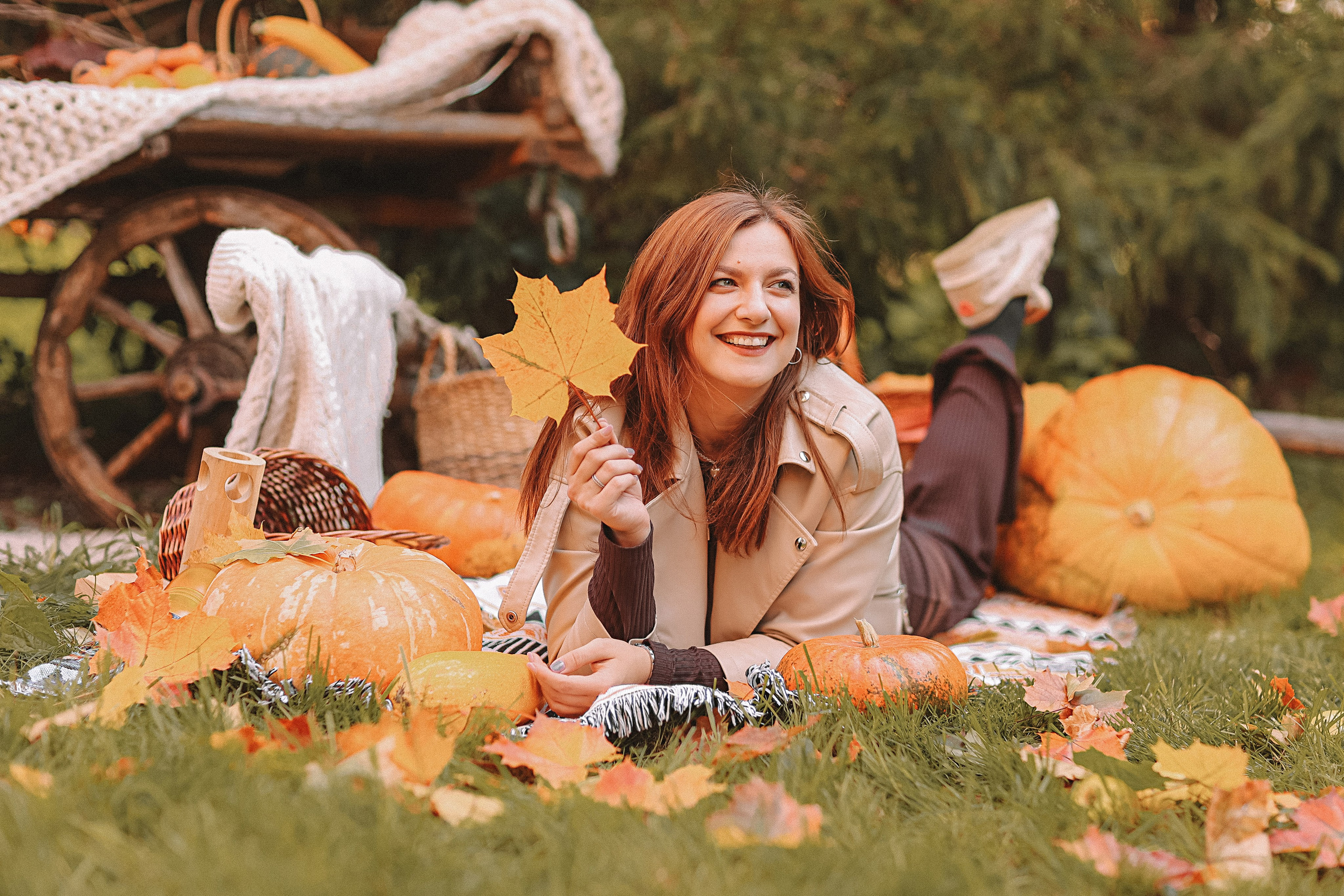 Тыквы. Семейный фотограф Тюмень, фотограф на роды Салмина Мария