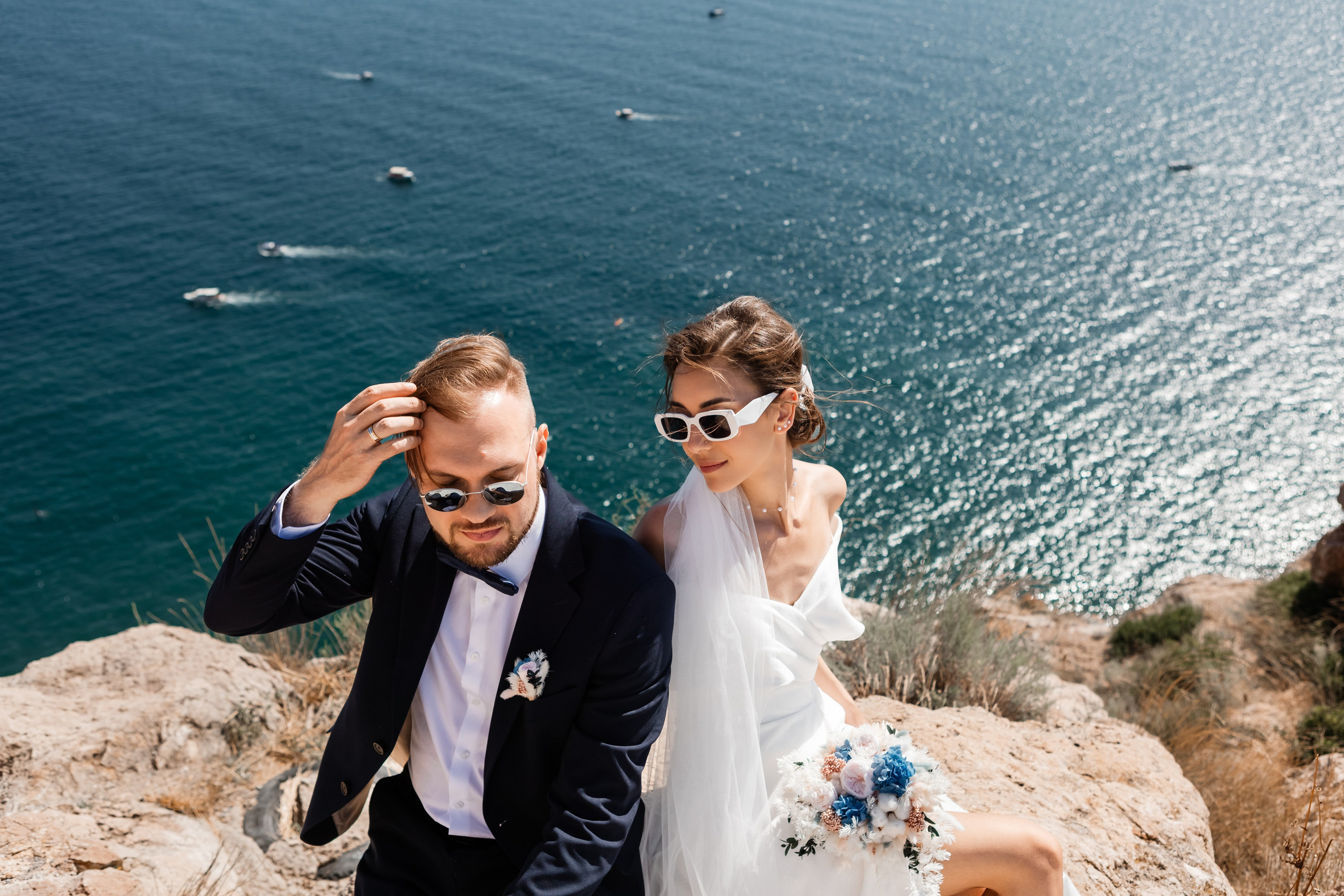 Свадебная съёмка в Балаклаве в крепости Чембало. Свадебный фотограф, фотосъемка в Крыму, Севастополе, Симферополе, Ялте