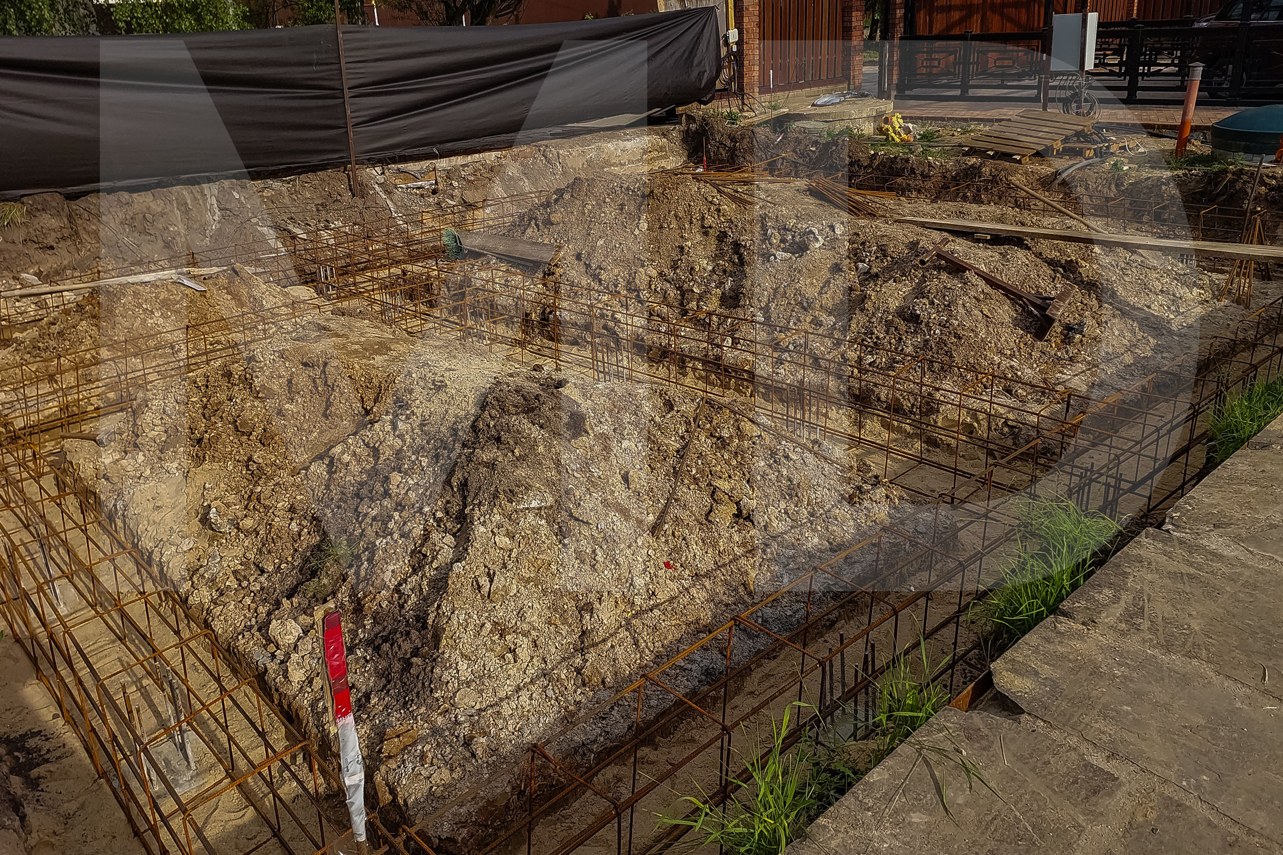 Армирование фундамента двухэтажного гаража — проект МД-001