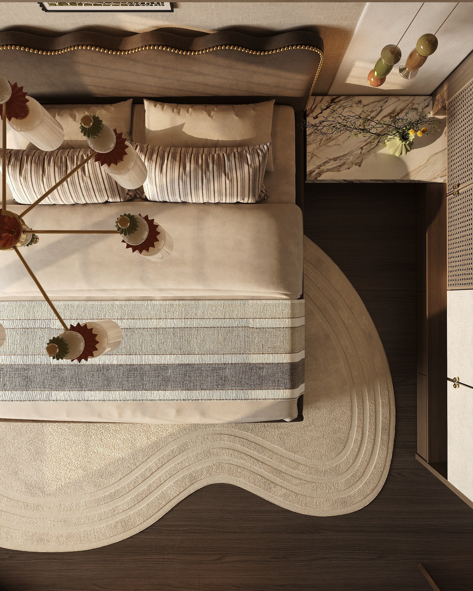 Cozy bedroom. Solovets visualization