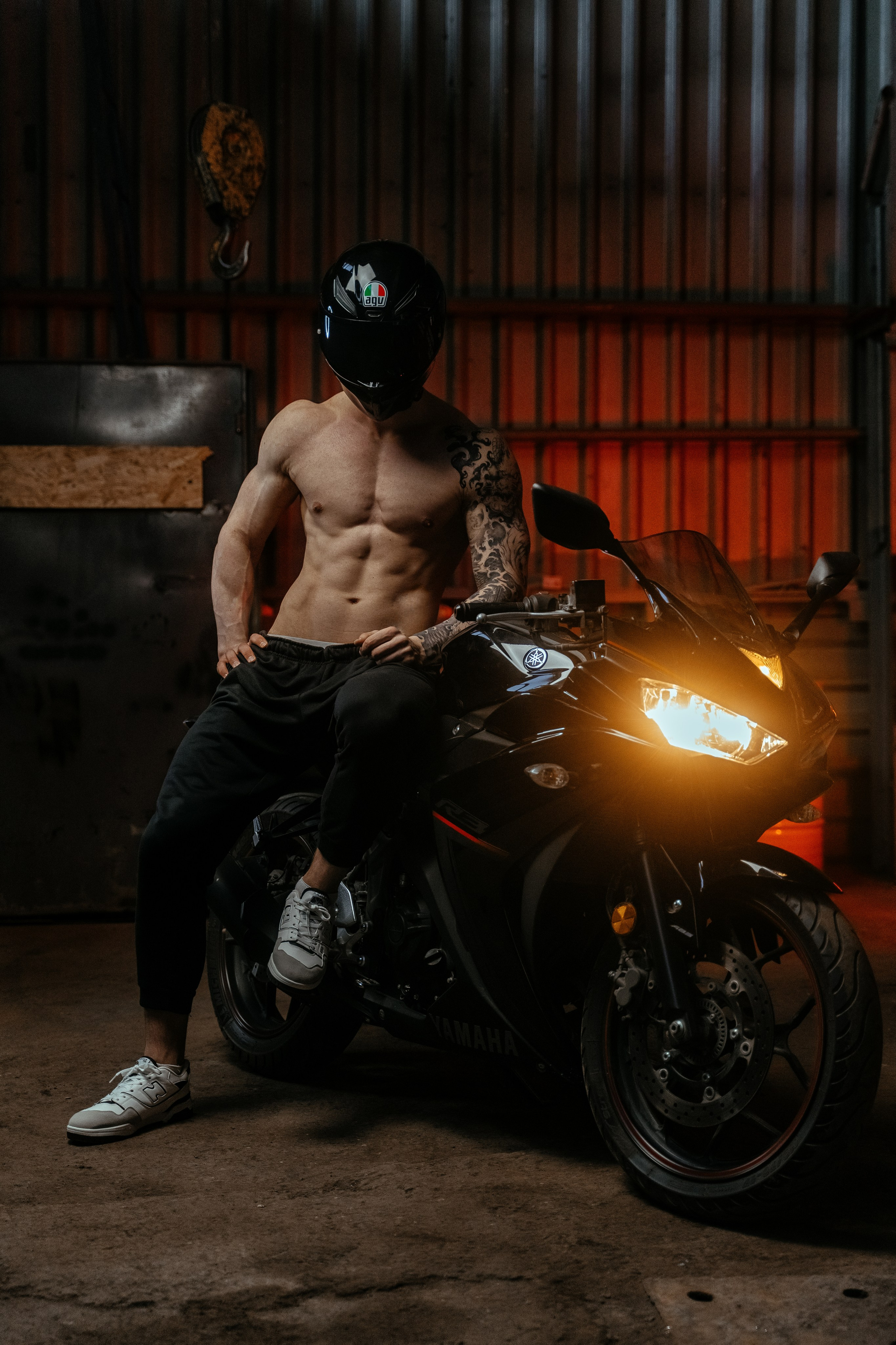 Фитнес съемка с мотоциклом. Свадебный и семейный фотограф Ксения Шекк Екатеринбург