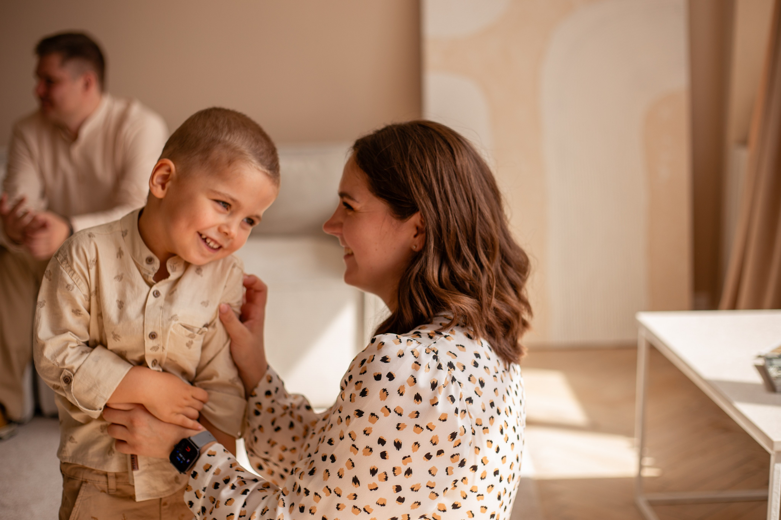 Надежда, Григорий и Ваня с семьёй