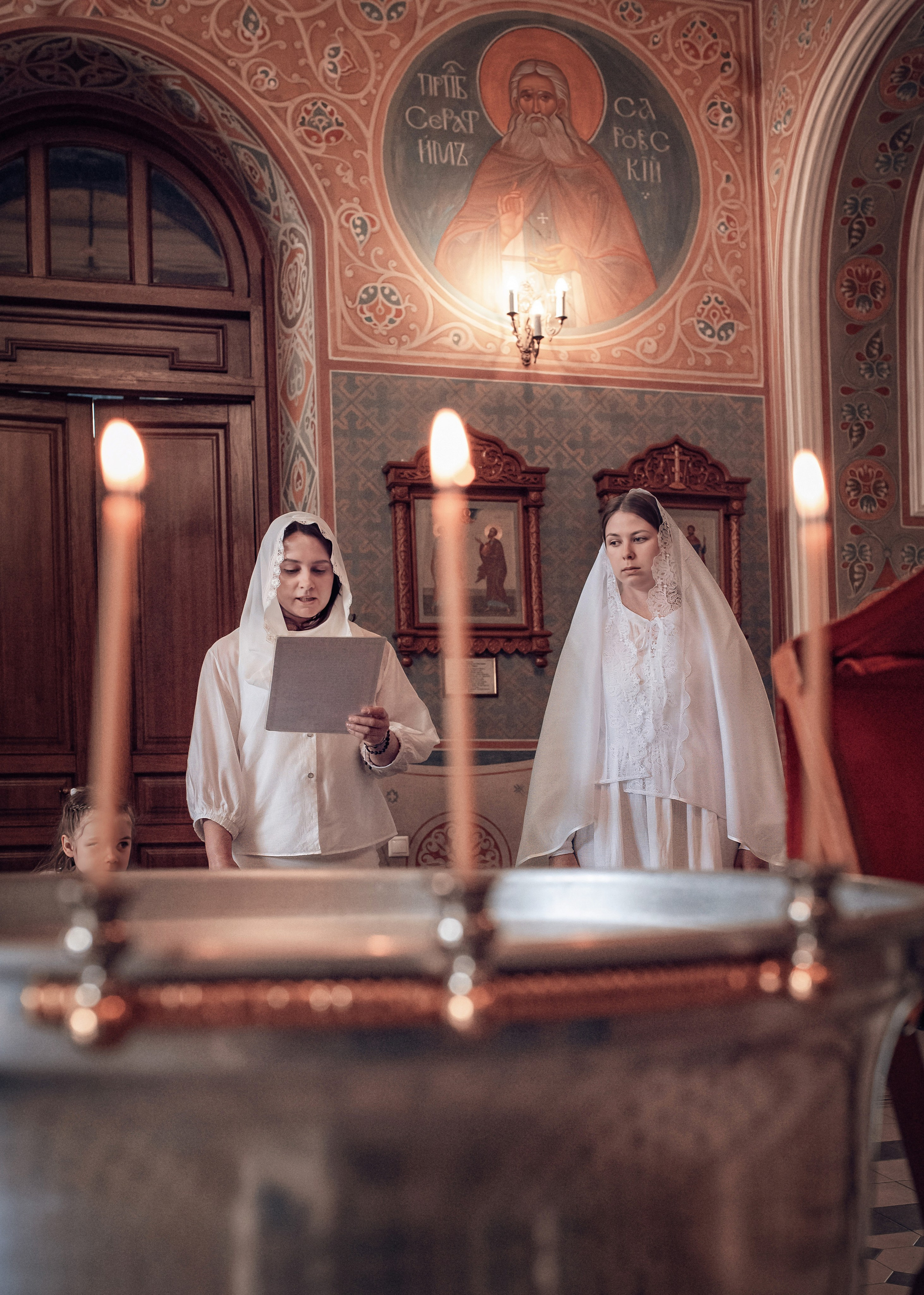 Крещение Авроры в храме Иоанна Предтечи. Фотографы крещения/венчания  Красноярск Татьяна и Вячеслав Переваловы