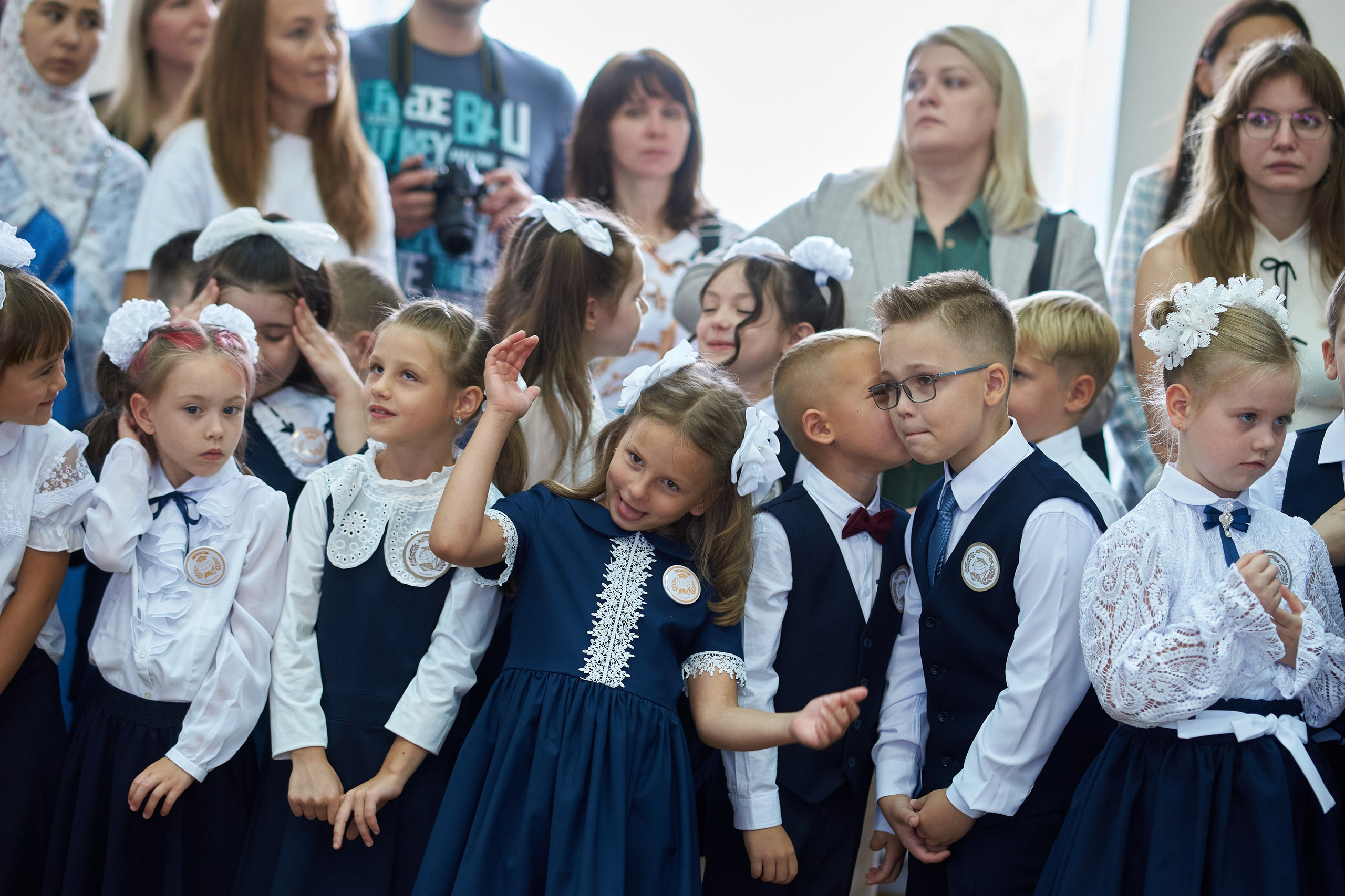 1 класс в День Знаний. Фотограф Владимир Артамонов