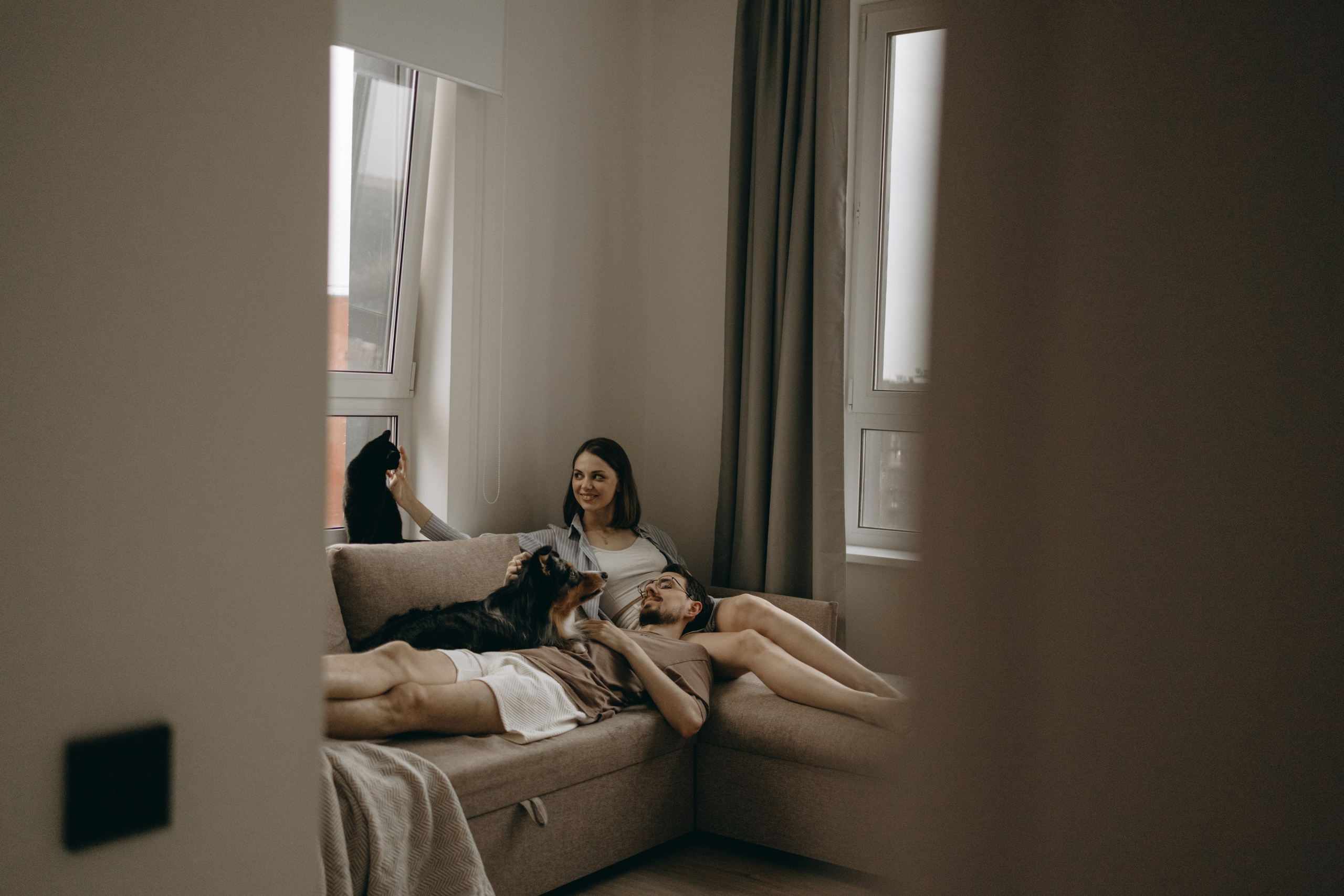 Настя, Никита и их Гром и Мяу. Фотограф — Анималист | Санкт-Петербург