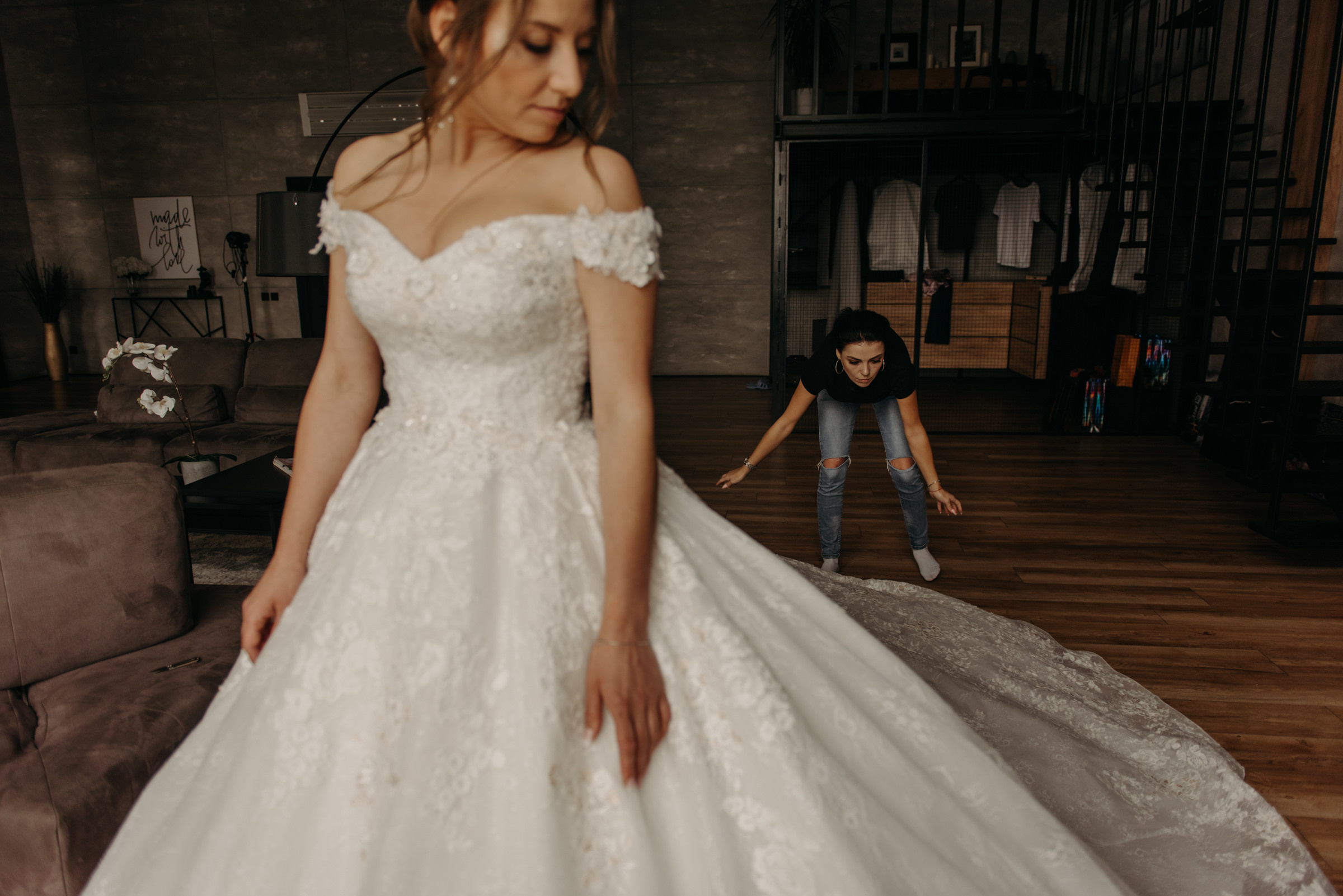 фотограф на свадьбу, утро невесты в фотостудии