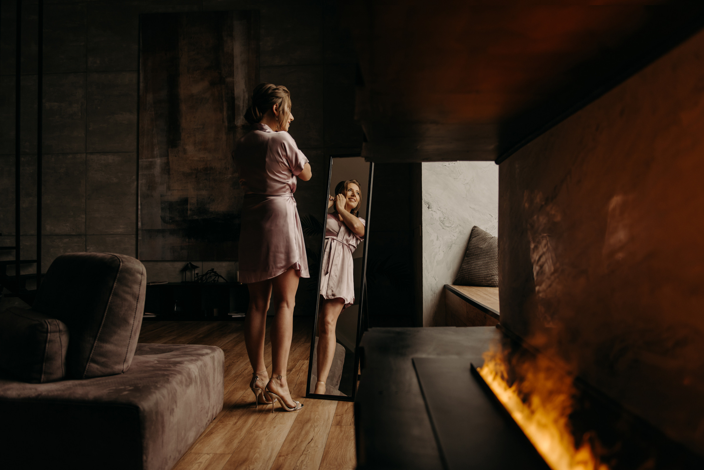 фотограф на свадьбу, утро невесты в фотостудии