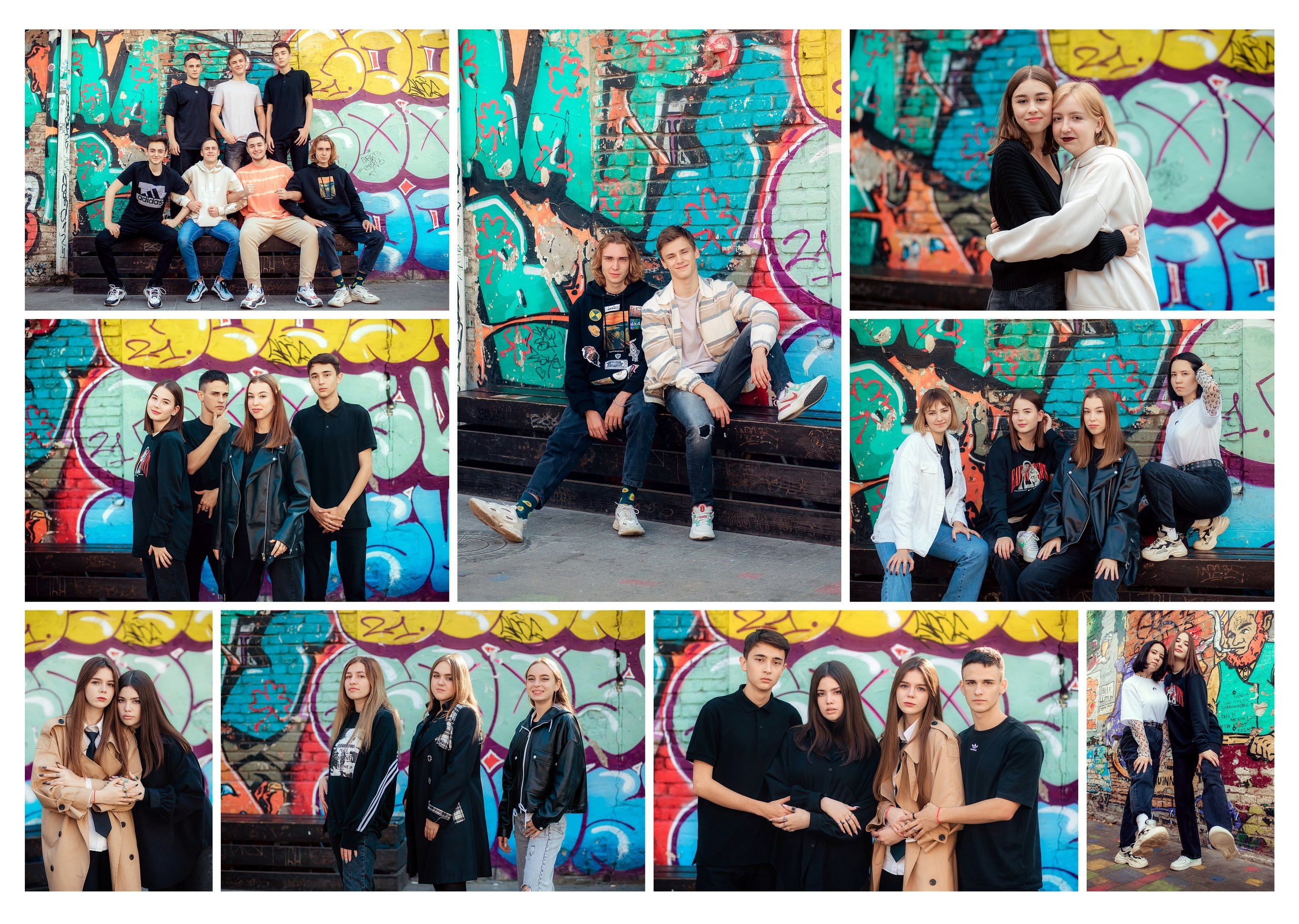 Современный выпускной альбом 9 класса с групповыми фото Краснодар