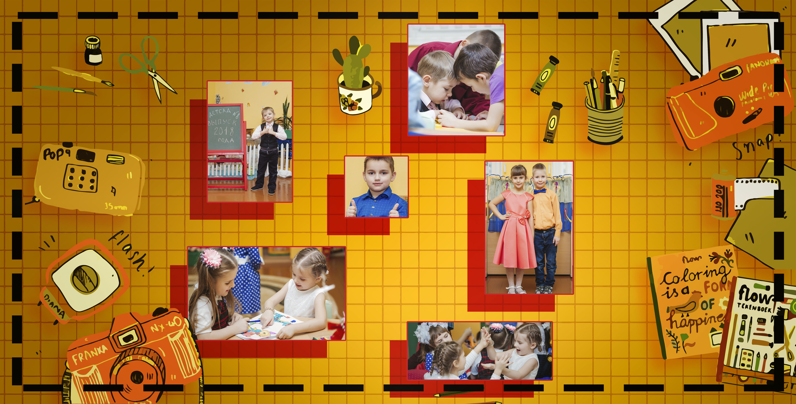 Выпускная фотокнига, фотокнига, выпускной детский сад книга