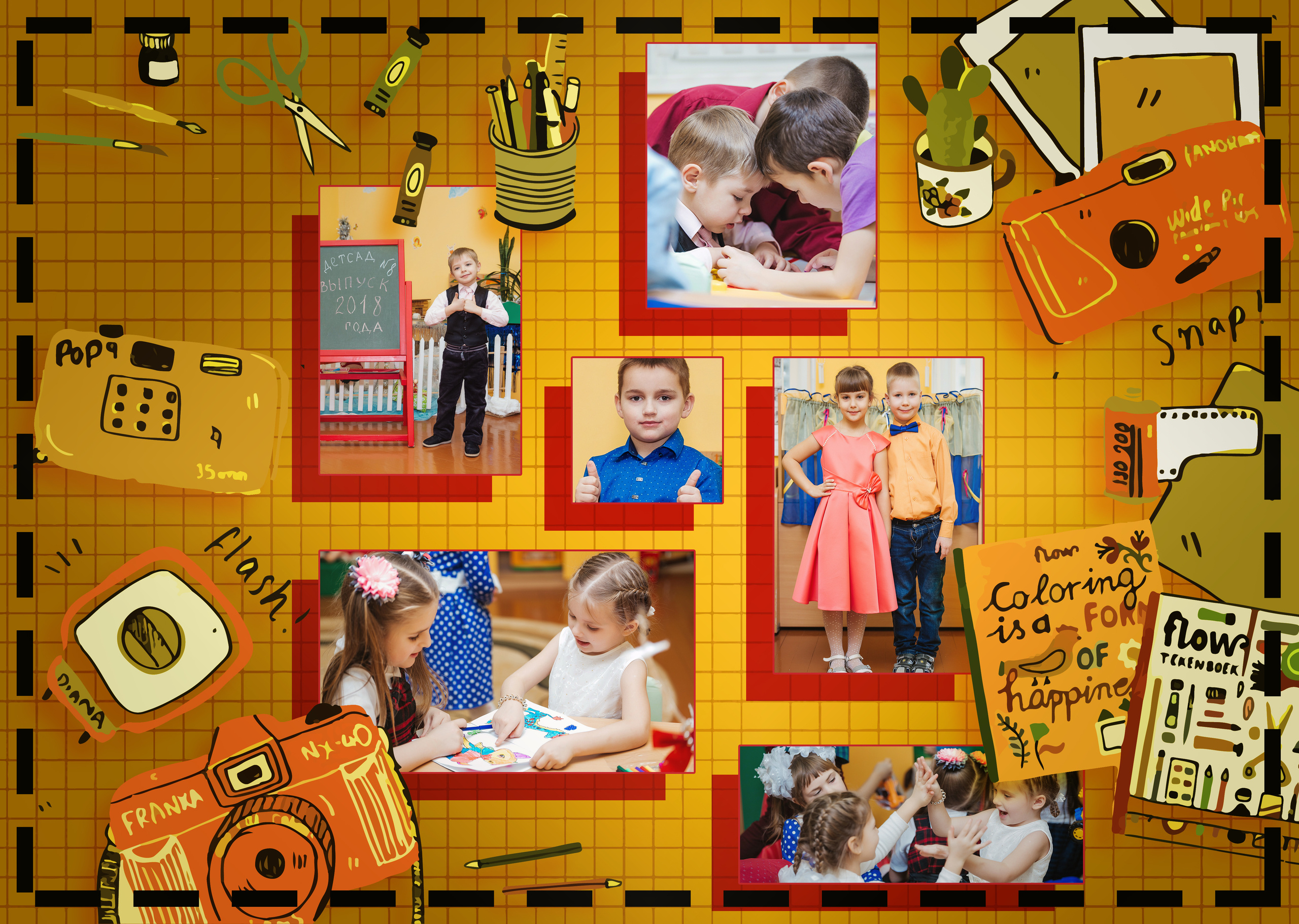Выпускная фотокнига, фотокнига, выпускной детский сад книга