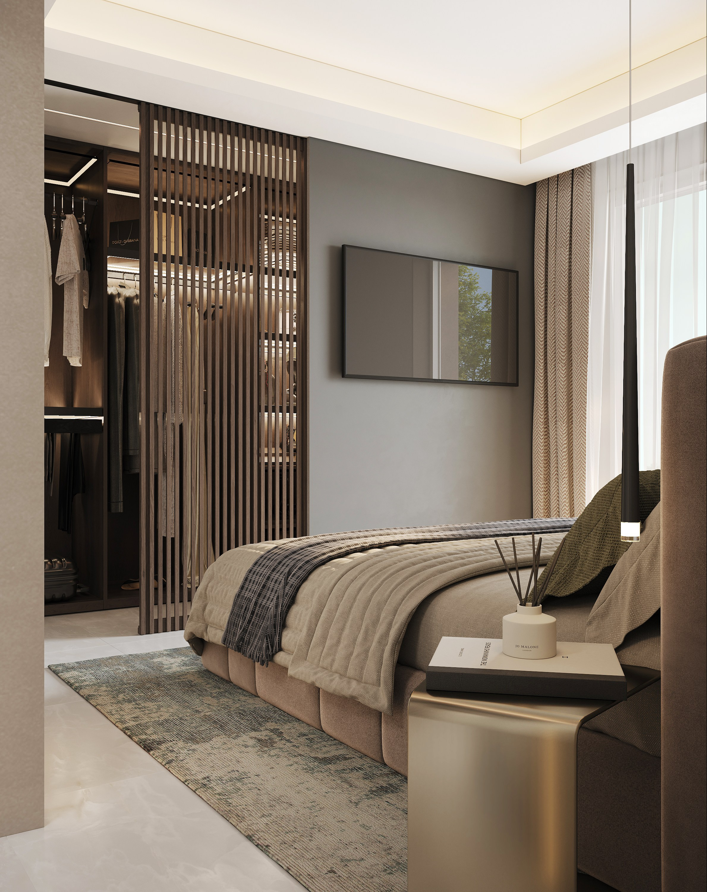 Master bedroom/VILLA in Raiano/Abruzzo region/Italy. Solovets visualization