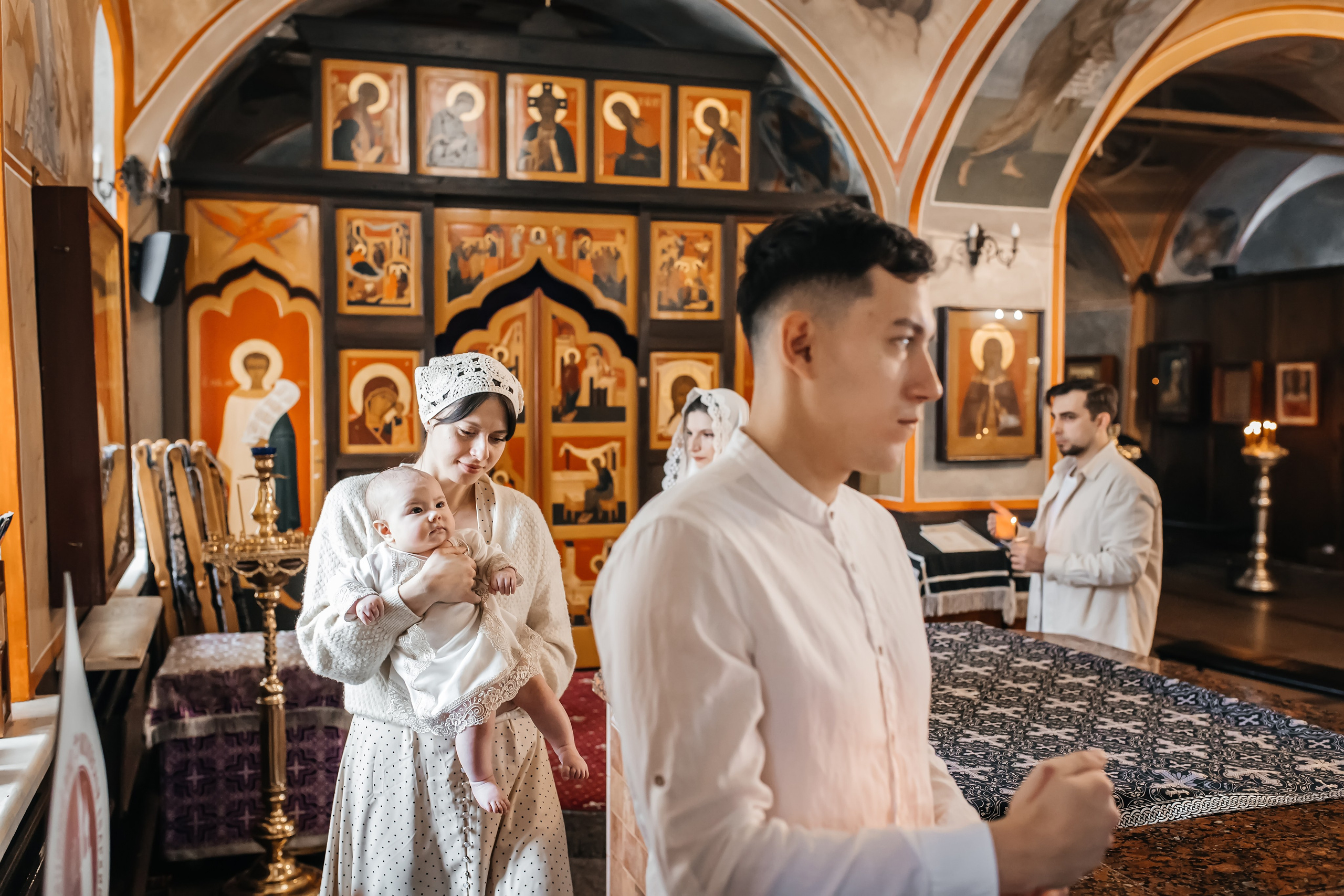 Крещение Алисы в Успенском Храме Красногорск. Фотограф на крещение и венчание Москва  Надежда Баланина