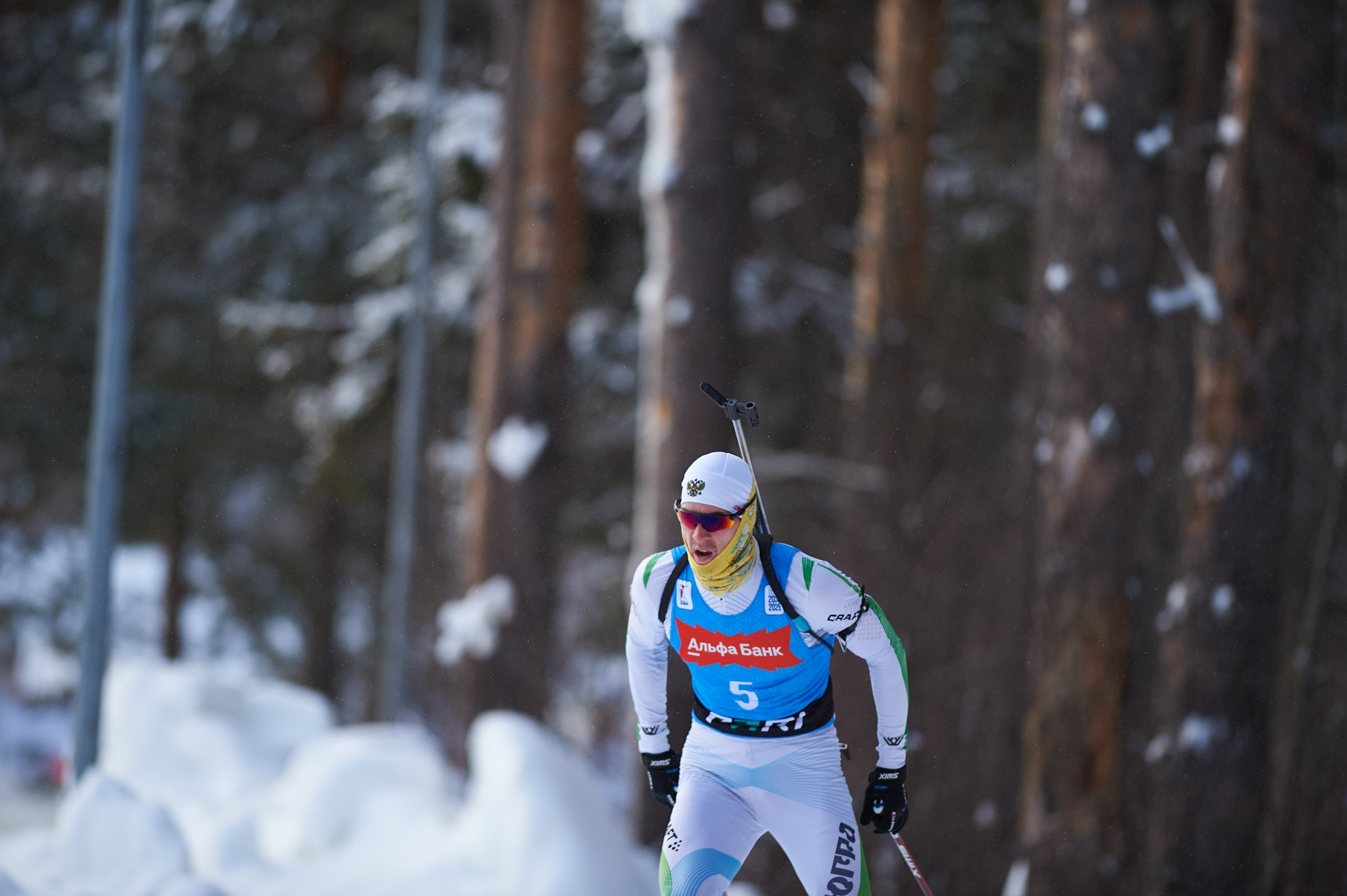 Биатлон. Чемпионат России — 2024/2025, 3-й этап, Ижевск. Спринт. Мужчины. Спортивный репортажный фотограф в Ижевске Сергей Мерзляков