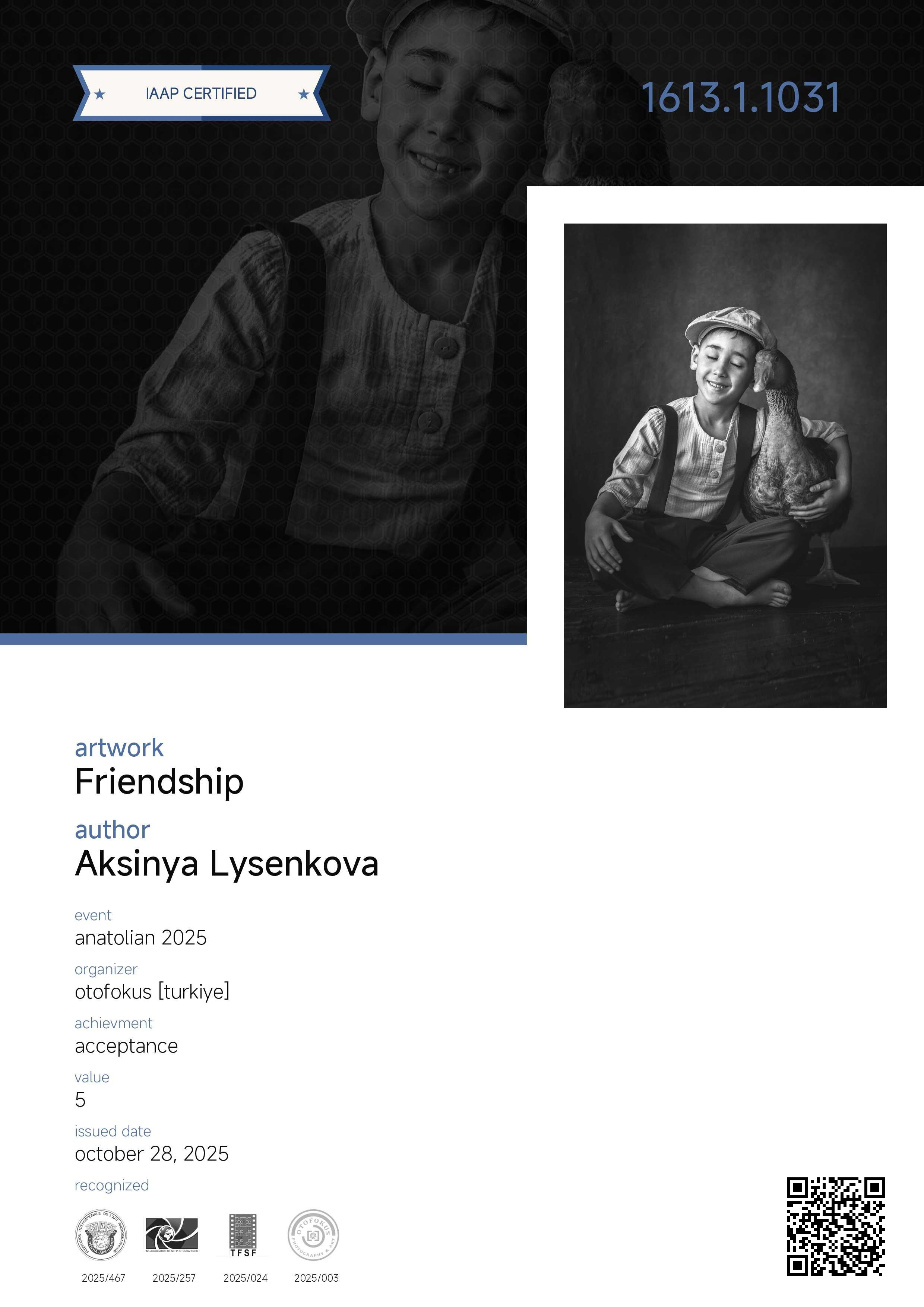 Дипломы. Детский, семейный фотограф в Ижевске и Москве Аксинья Лысенкова ADEN