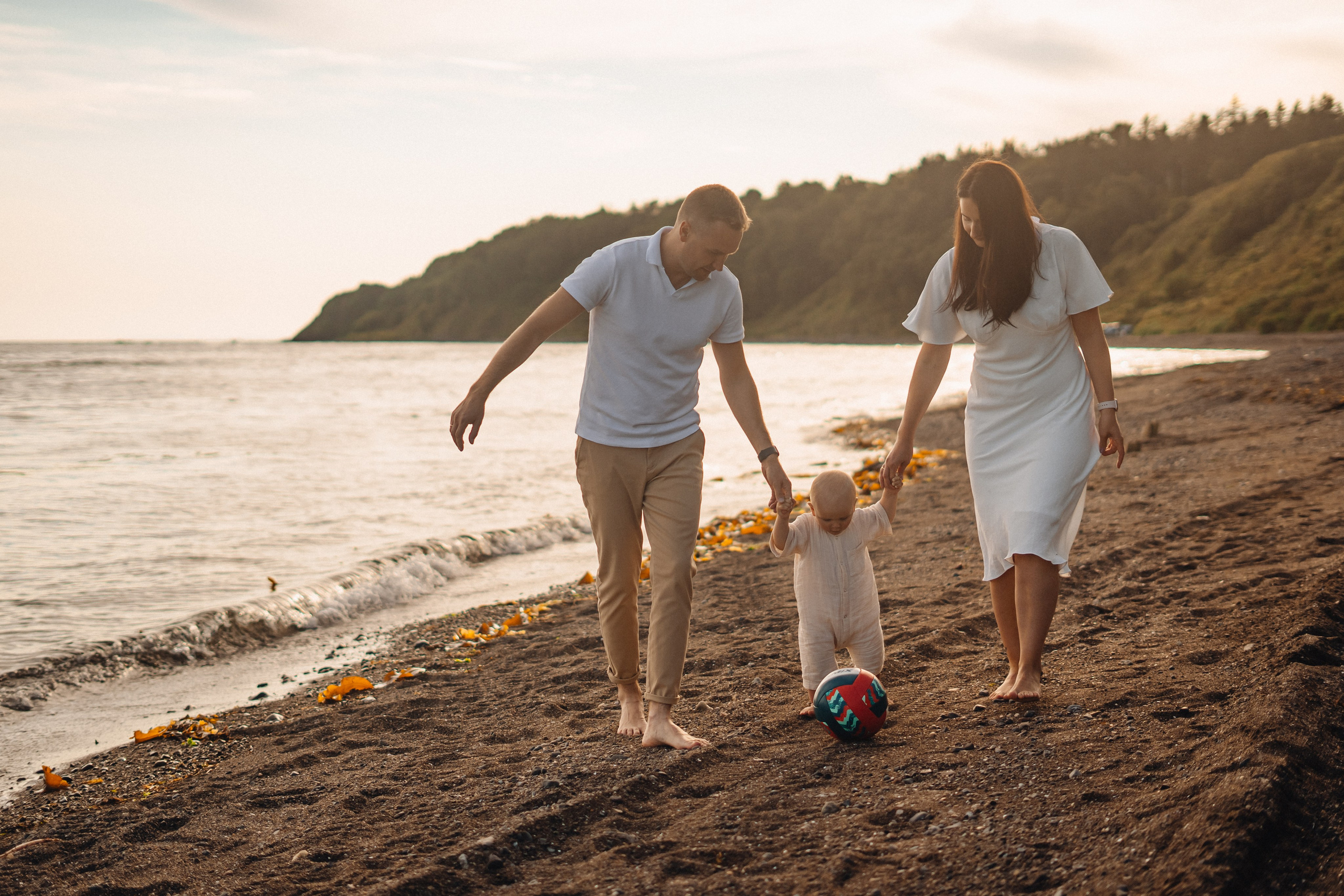 Семейная фотосессия на море сахалин. Фотограф сахалин