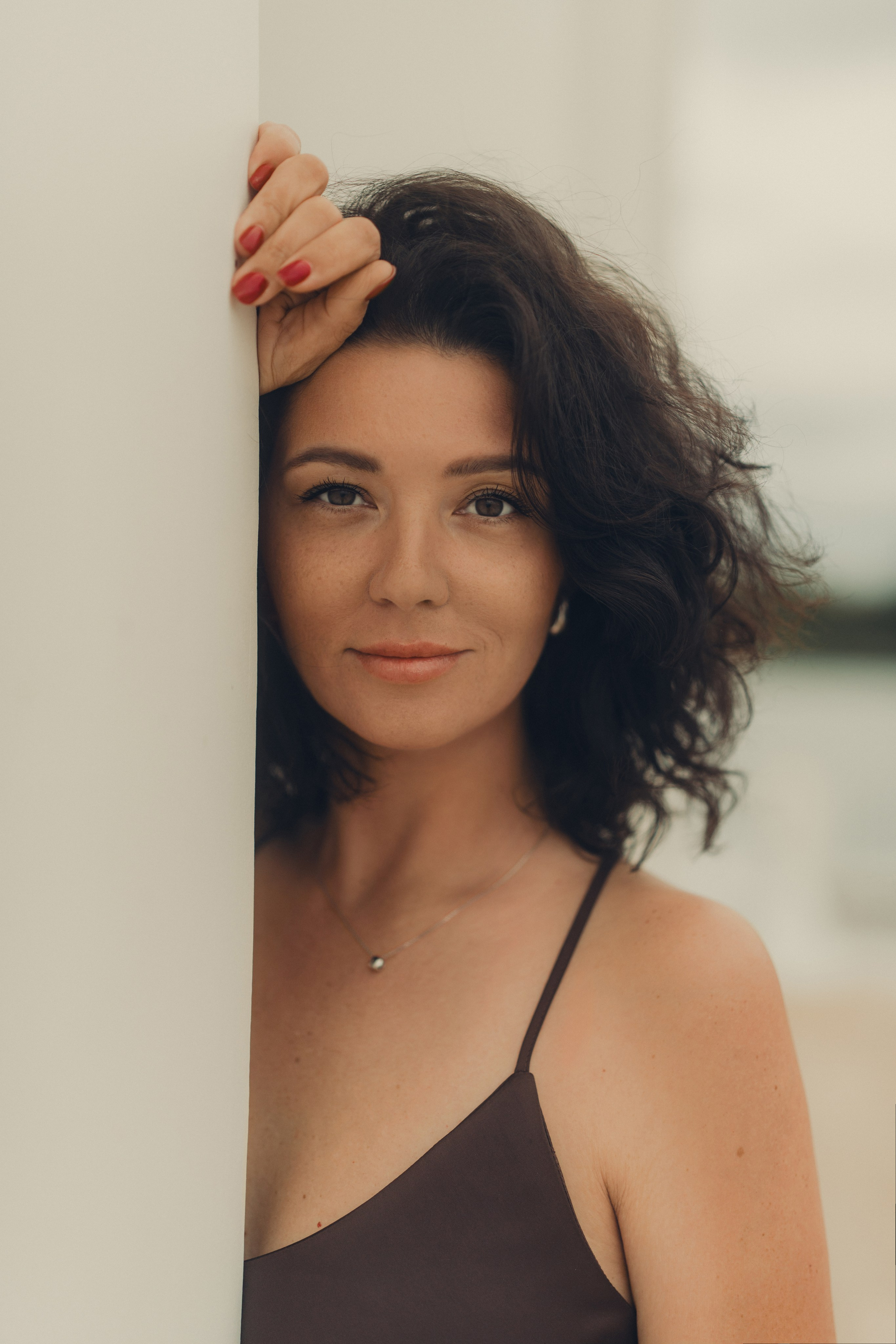 Portrait photo shoot near the renovated memorial church in Kazan