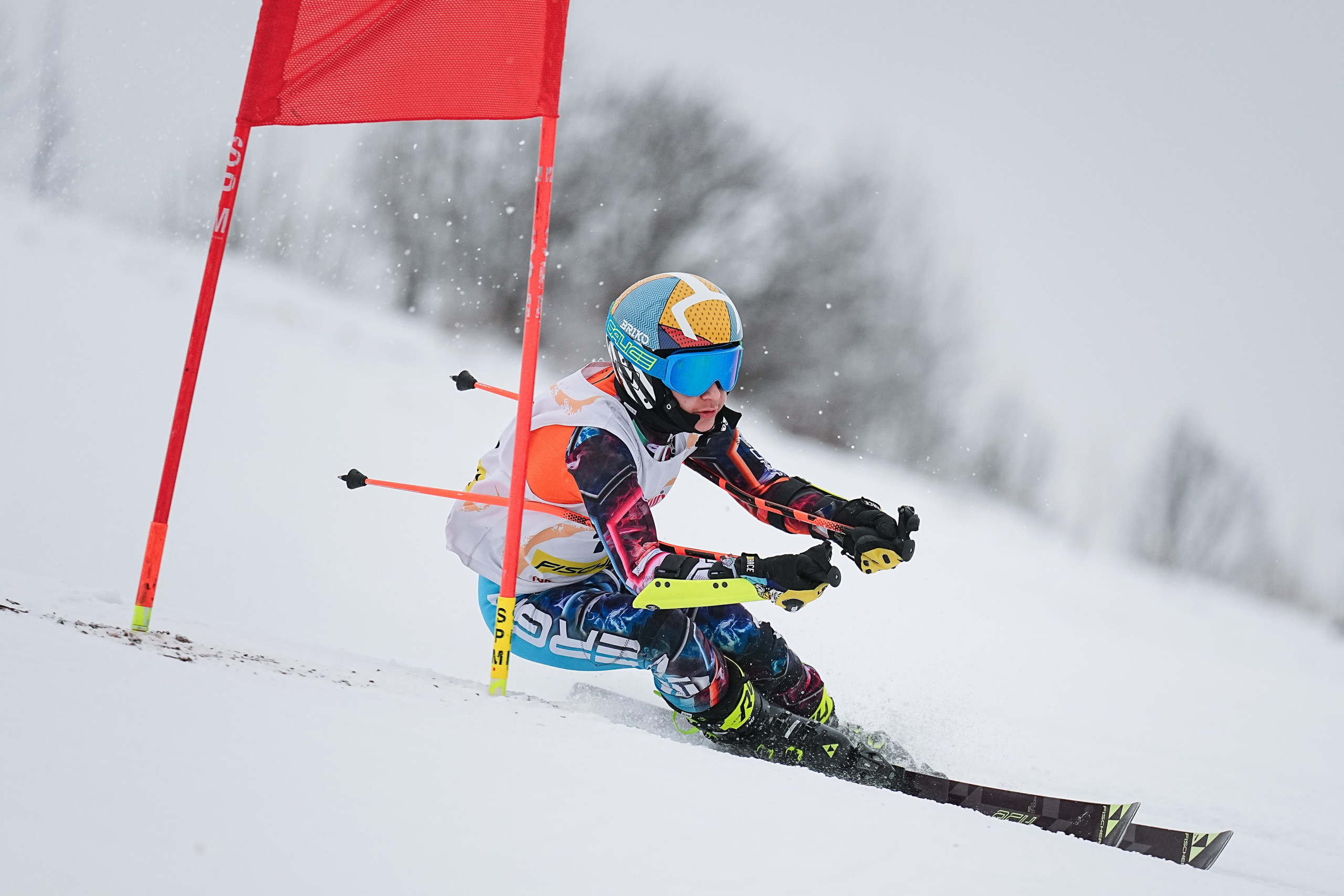 Горные лыжи. Первенство Центрального Федерального Округа. GS U14 Шуколово. Фотограф Студитский Евгений