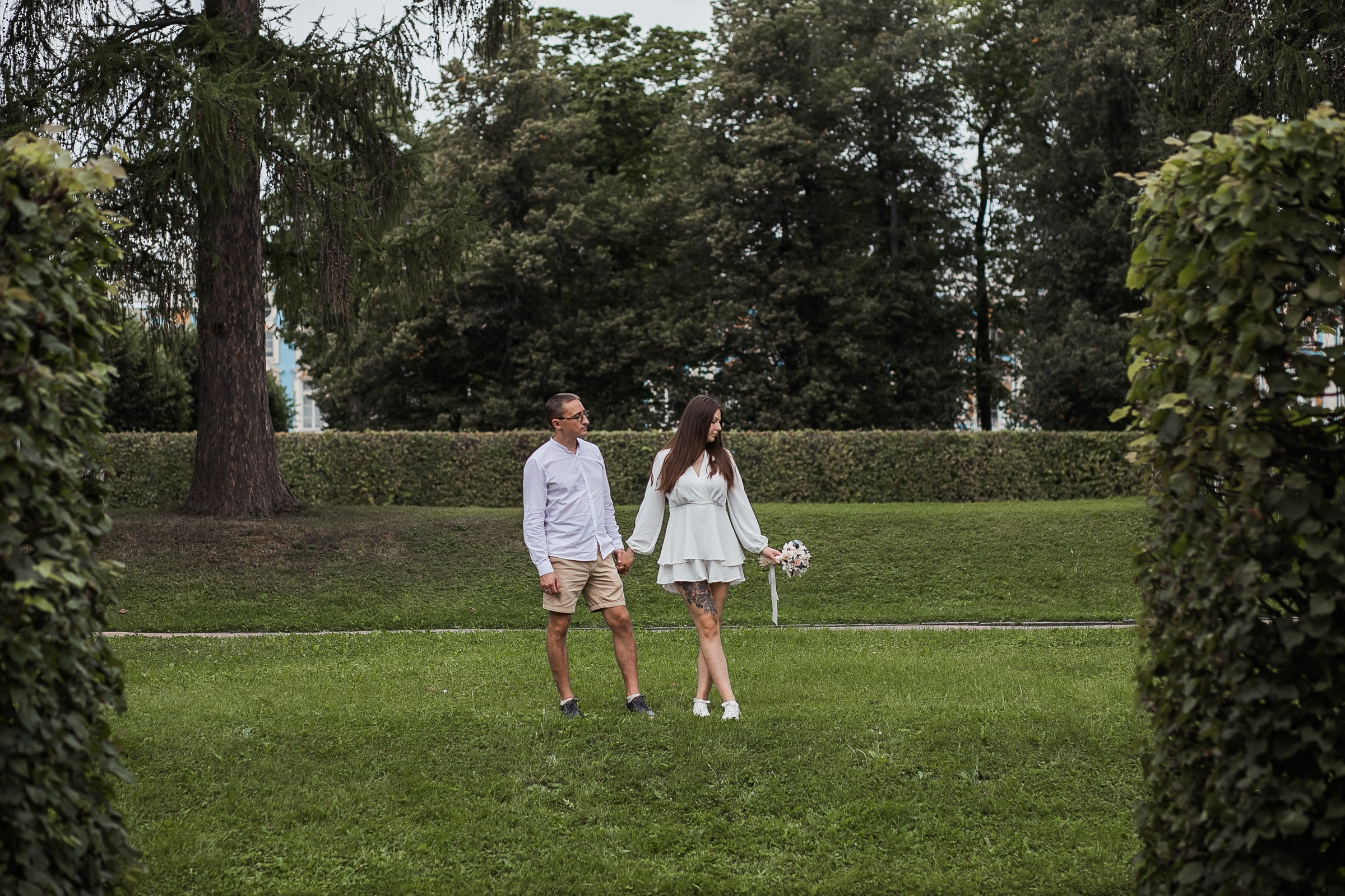 Вероника и Александр. Прогулка в Екатерининском парке. Свадебный и семейный фотограф в Колпино и СПб Юлия Папанова