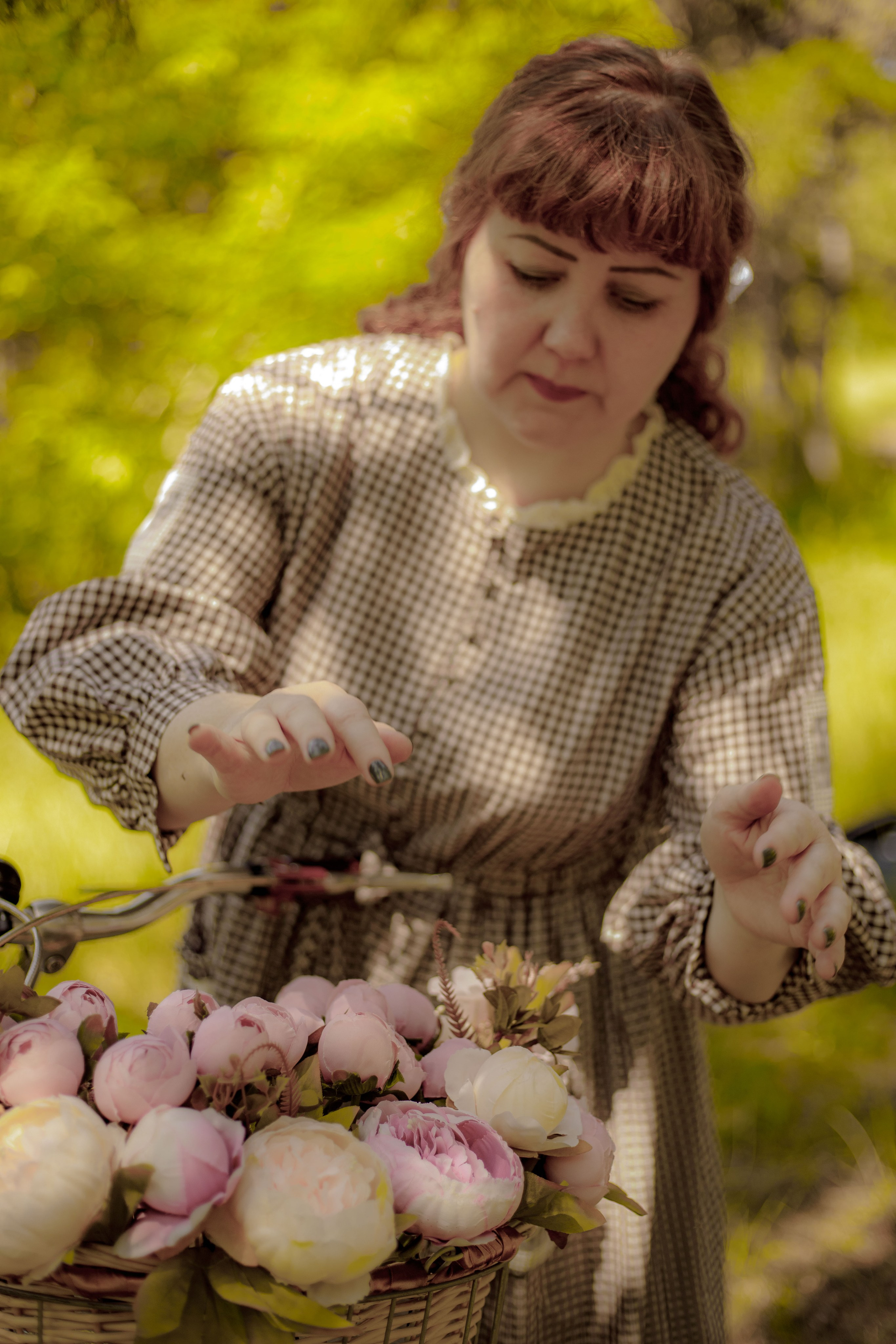 Дама с ретро-велосипедом. Фотограф Екатерина Козловская