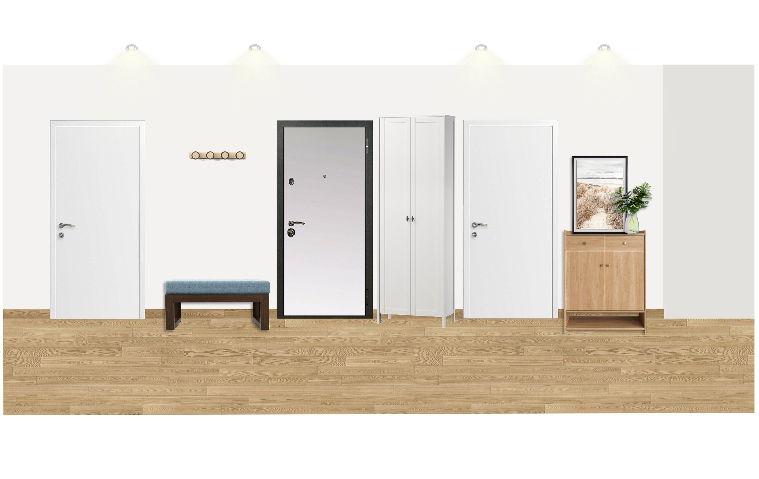 Дюны и травы. Квартира 32 м² / Декорирование. Дизайнер интерьера и художник Анна Феоктистова. Создаю пространства для жизни, работы и отдыха