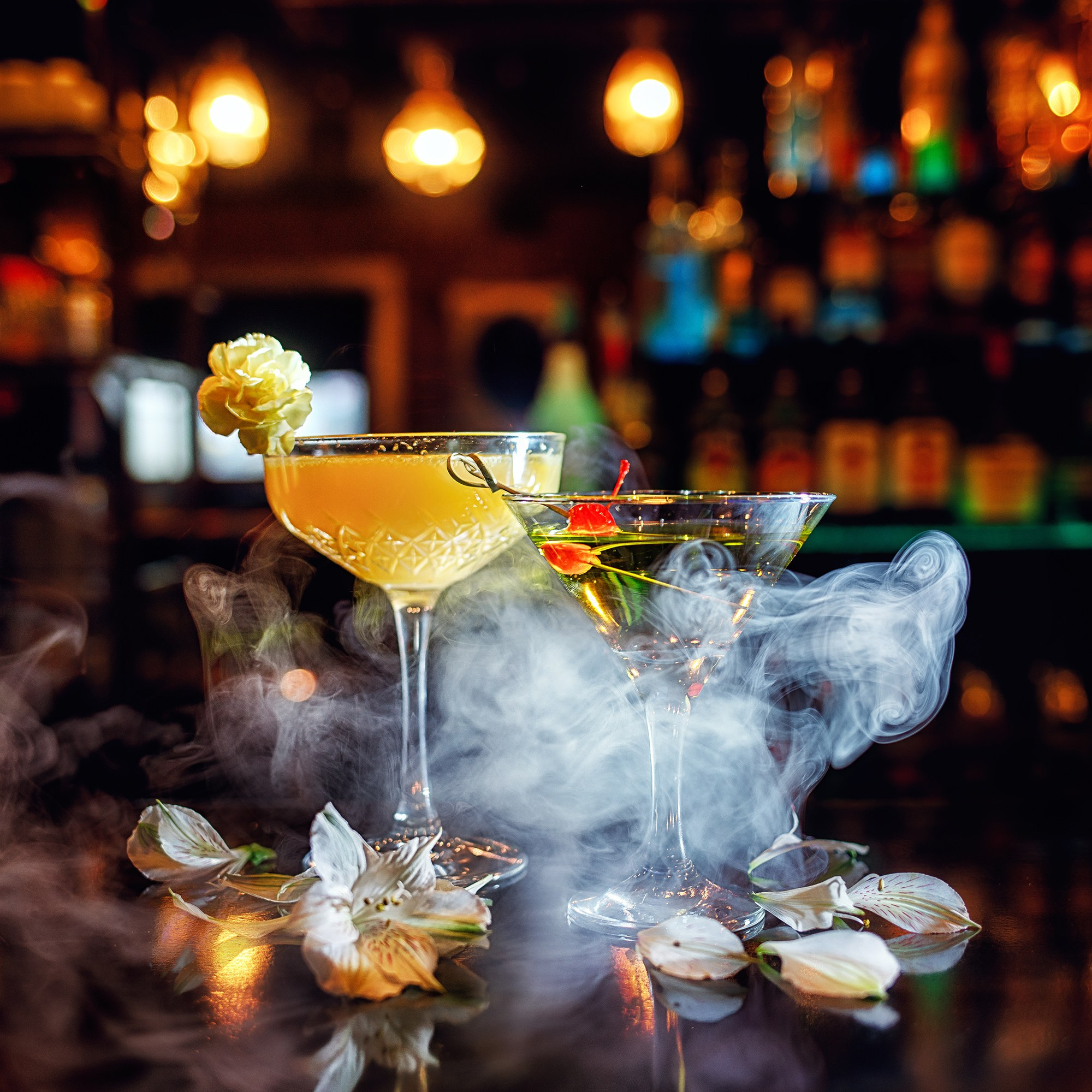 Фотография коктейлей для бара