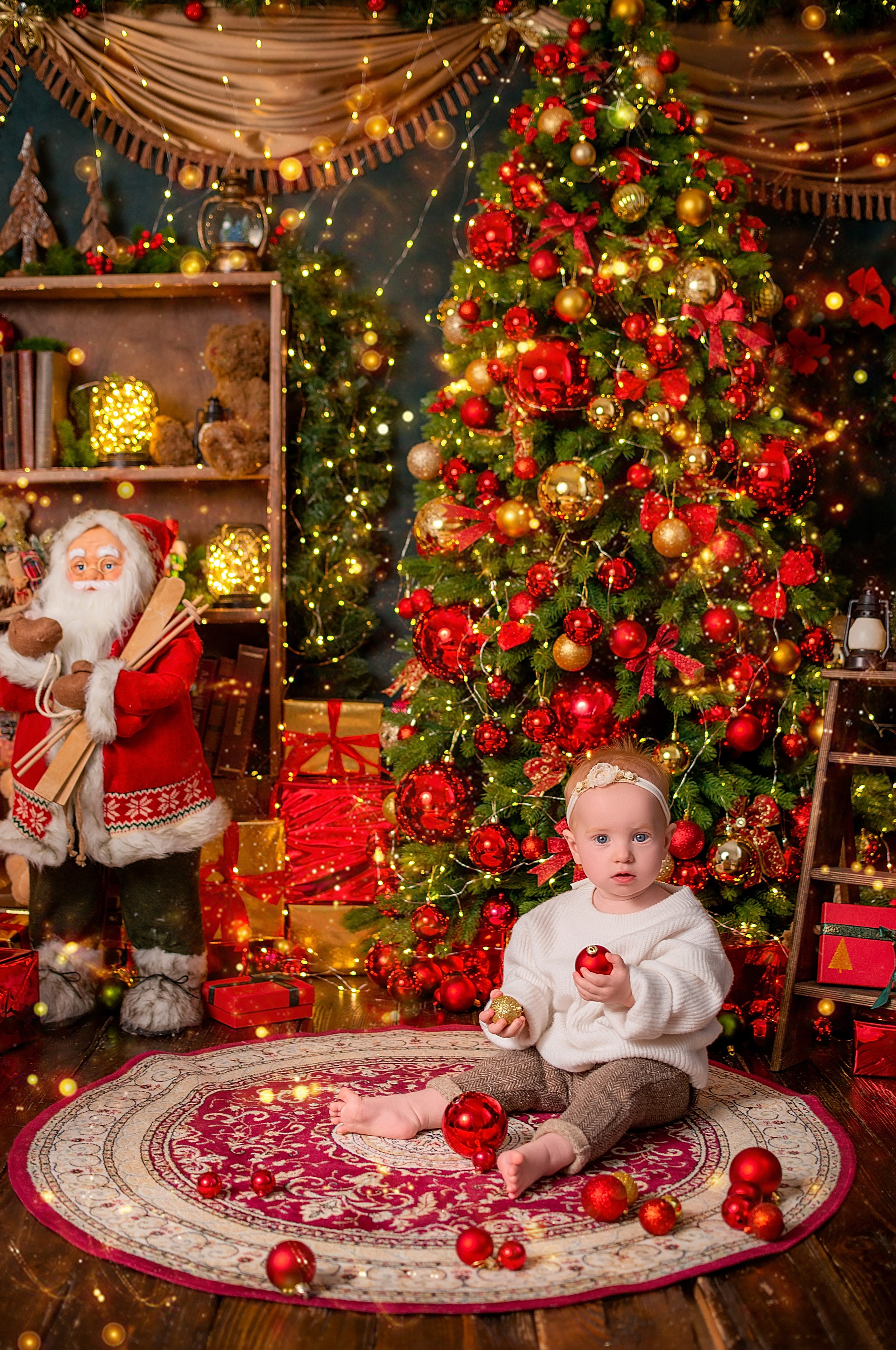 Новогодняя семейная фотосессия в Краснодаре 2023-2024. Фотограф новорожденных Краснодар Малышенко Надежда