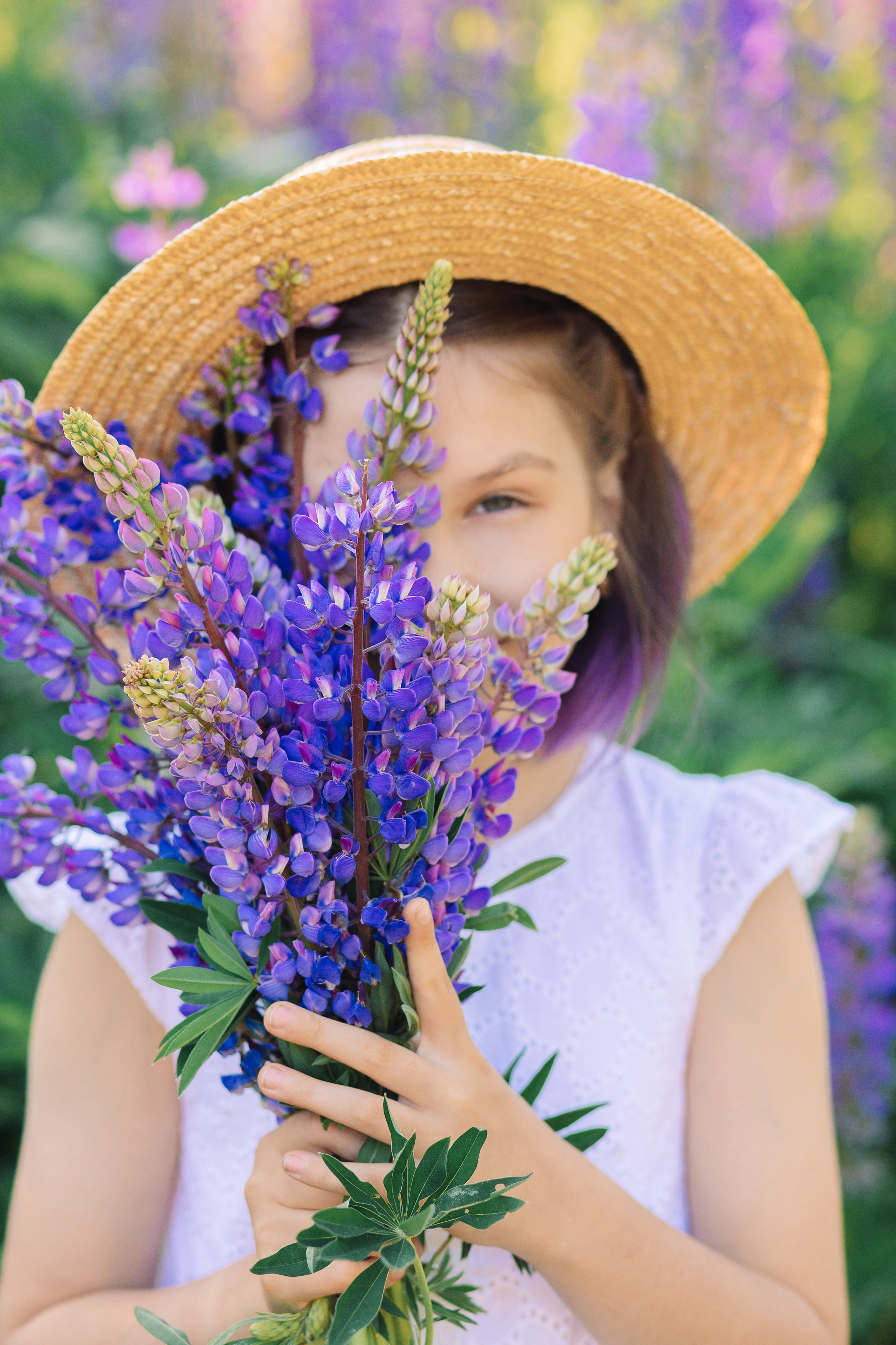Фотосессия мамы и дочки в люпинах. Фотограф в Санкт-Петербурге, Анна Скворцова