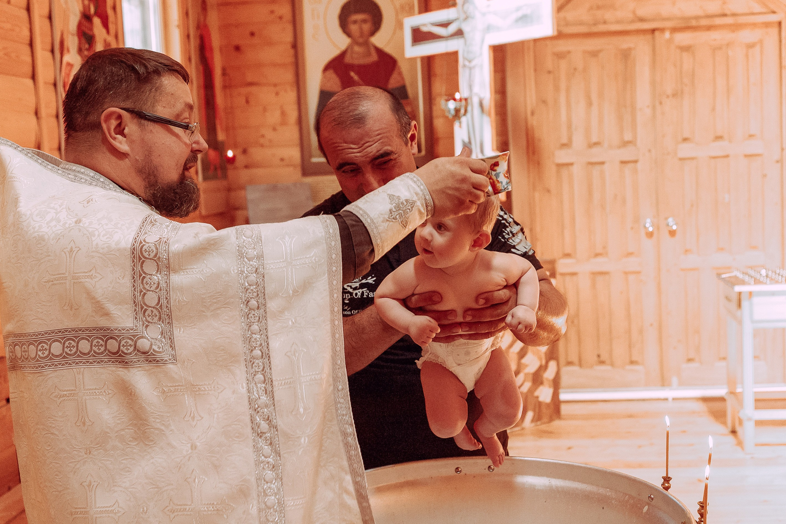фотосессия таинства крещения в храме  Шаталово