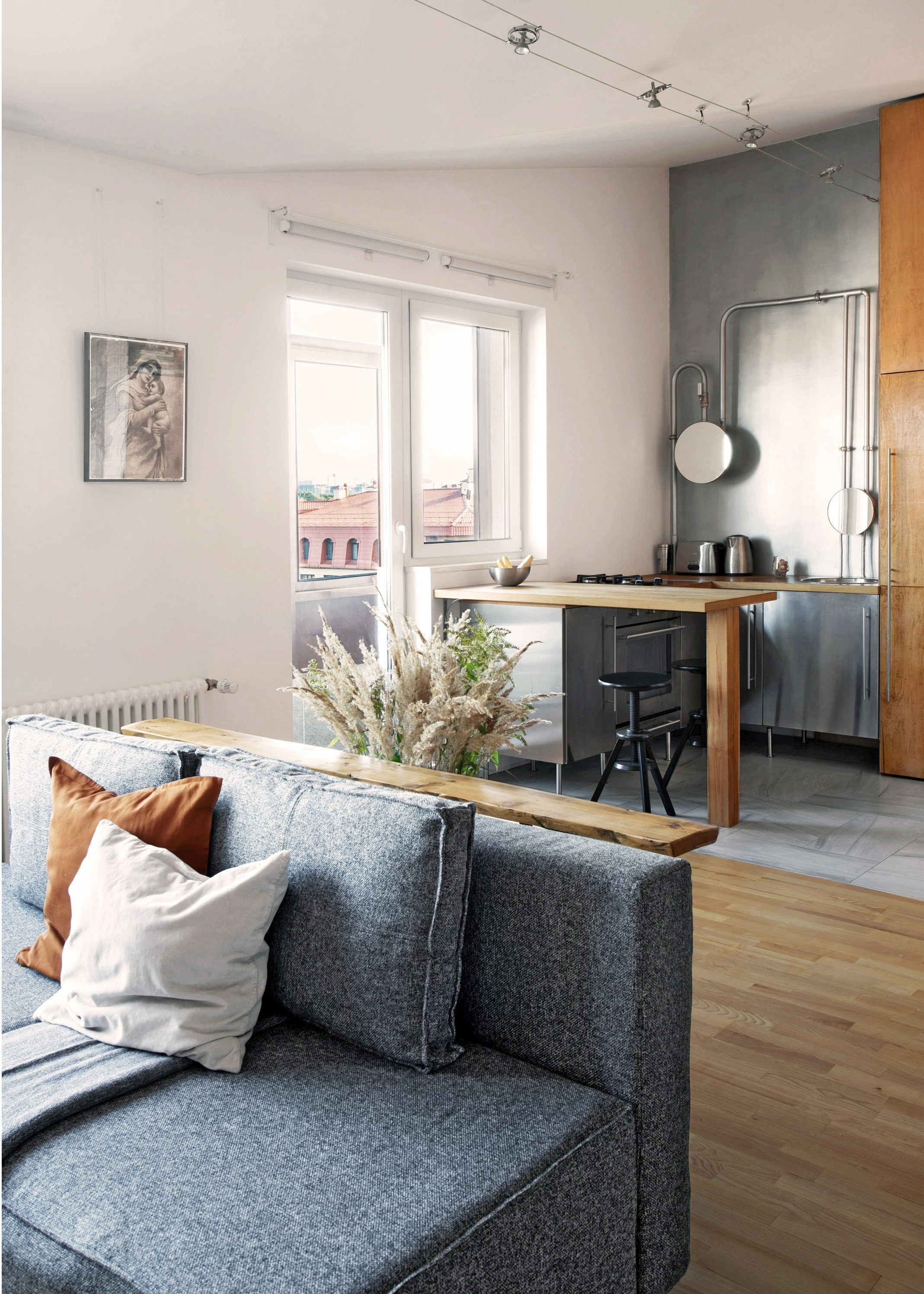 Mezzanine 2-level flat Moscow. Интерьерный архитектурный фотограф | interior architectural photographer