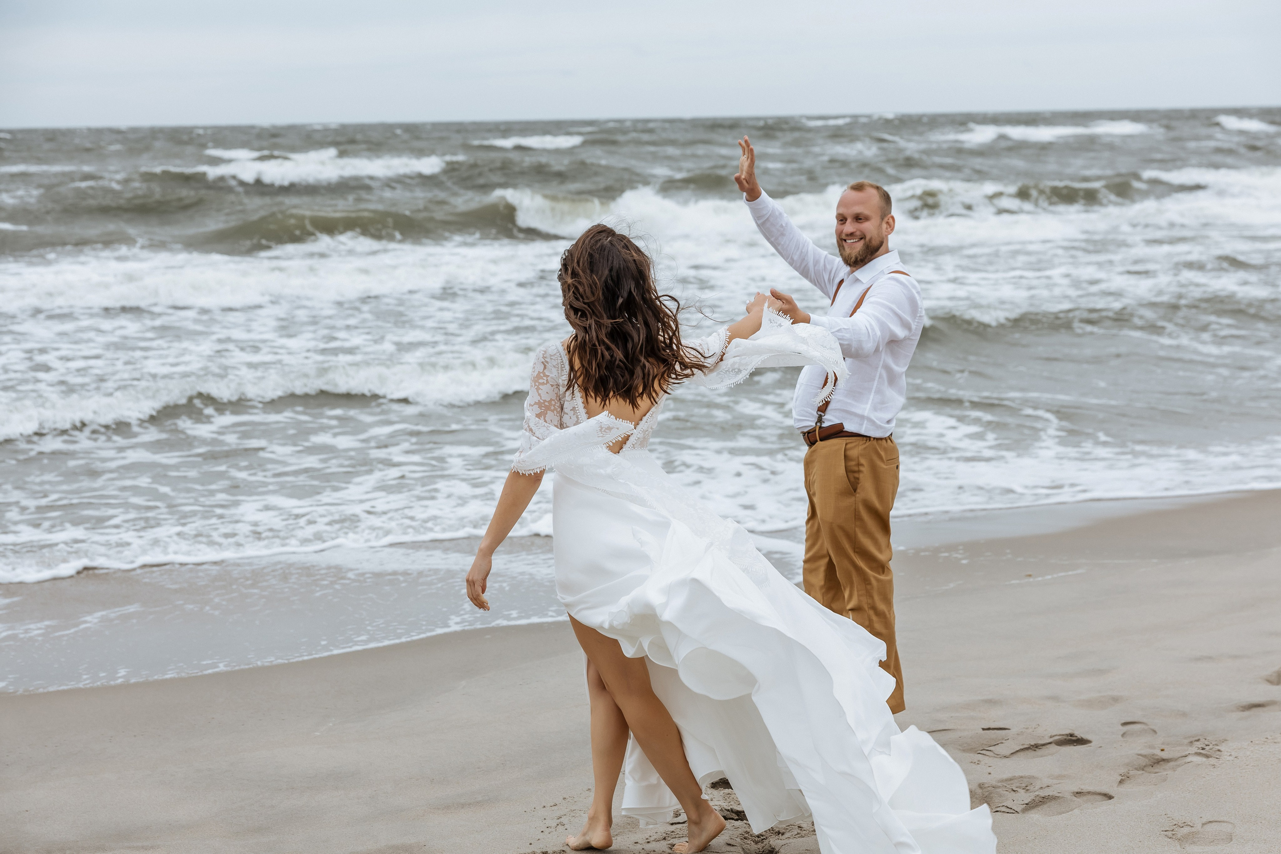 Свадебная съемка на море. Свадебный фотограф  Калининград | Москва
