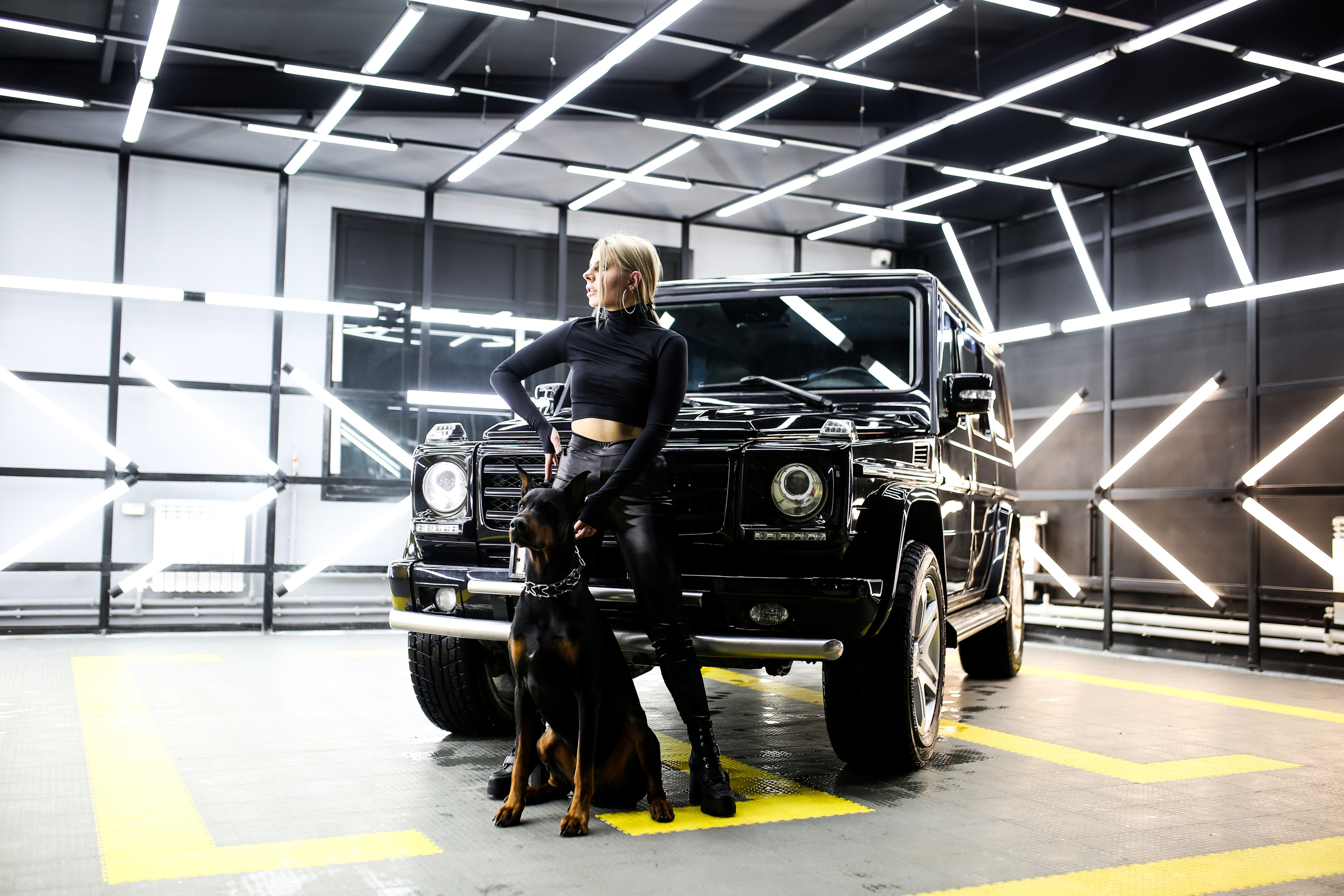Гелик и доберман. Фотограф Смоленск Дина Петровская