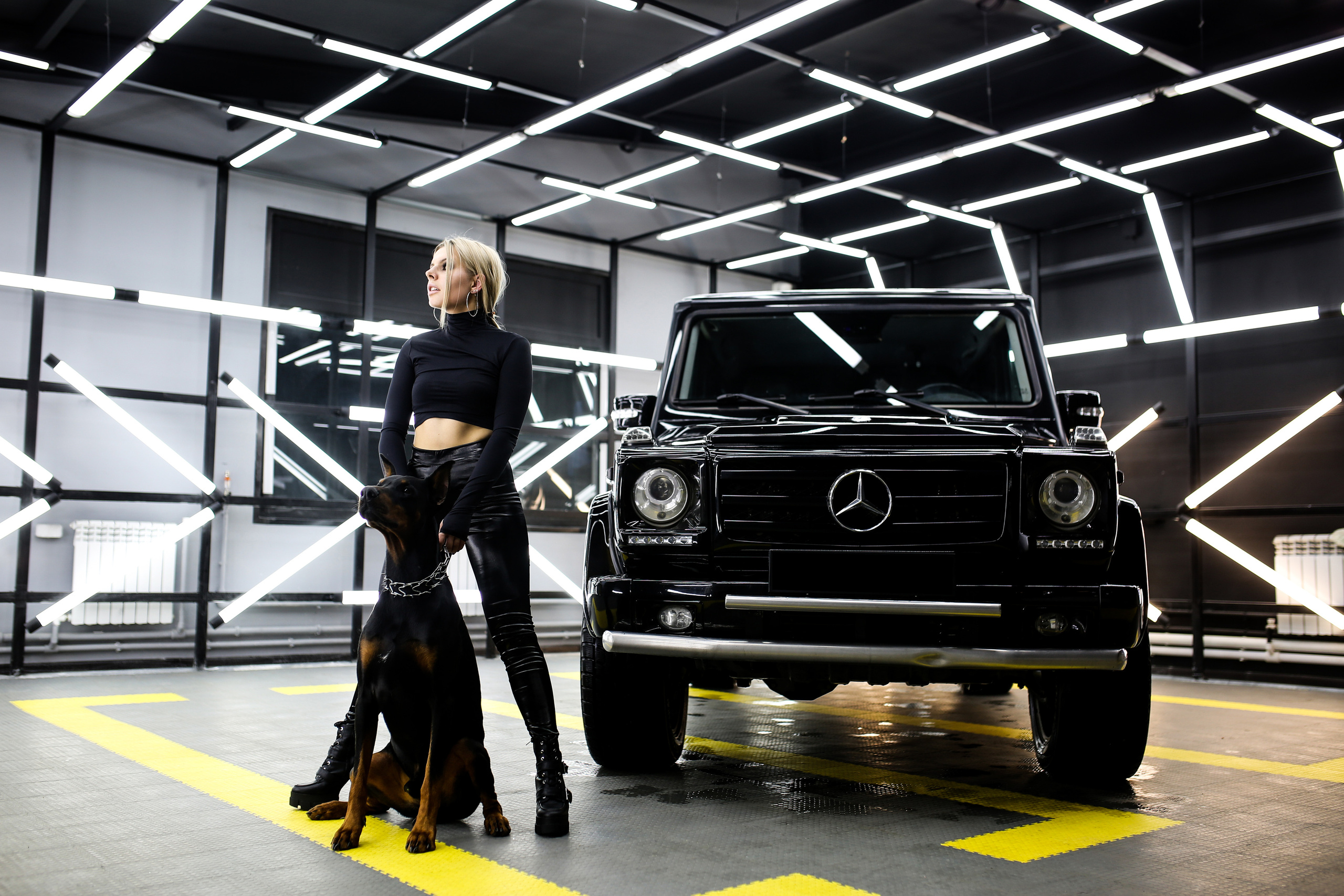 Гелик и доберман. Фотограф Смоленск Дина Петровская