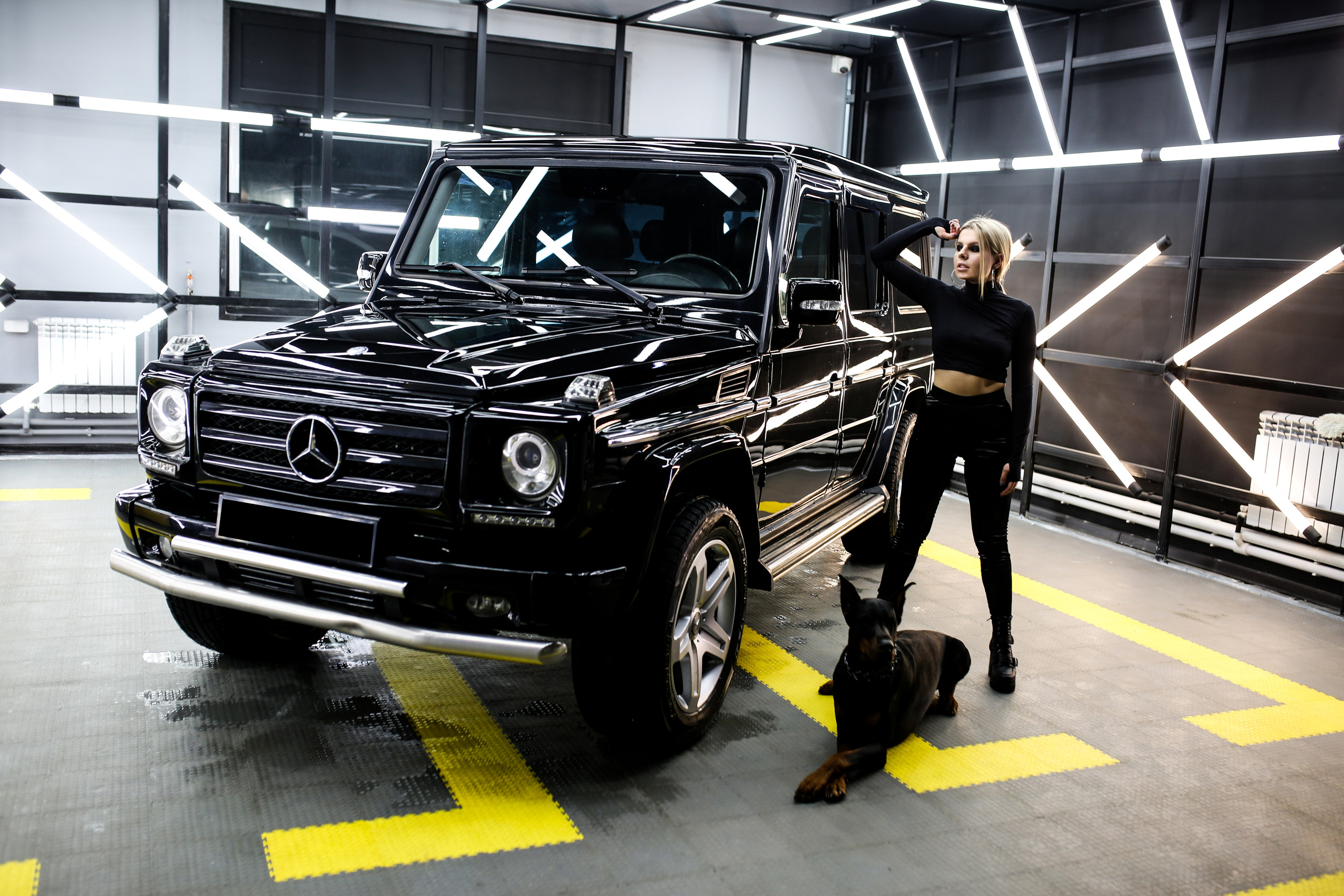 Гелик и доберман. Фотограф Смоленск Дина Петровская