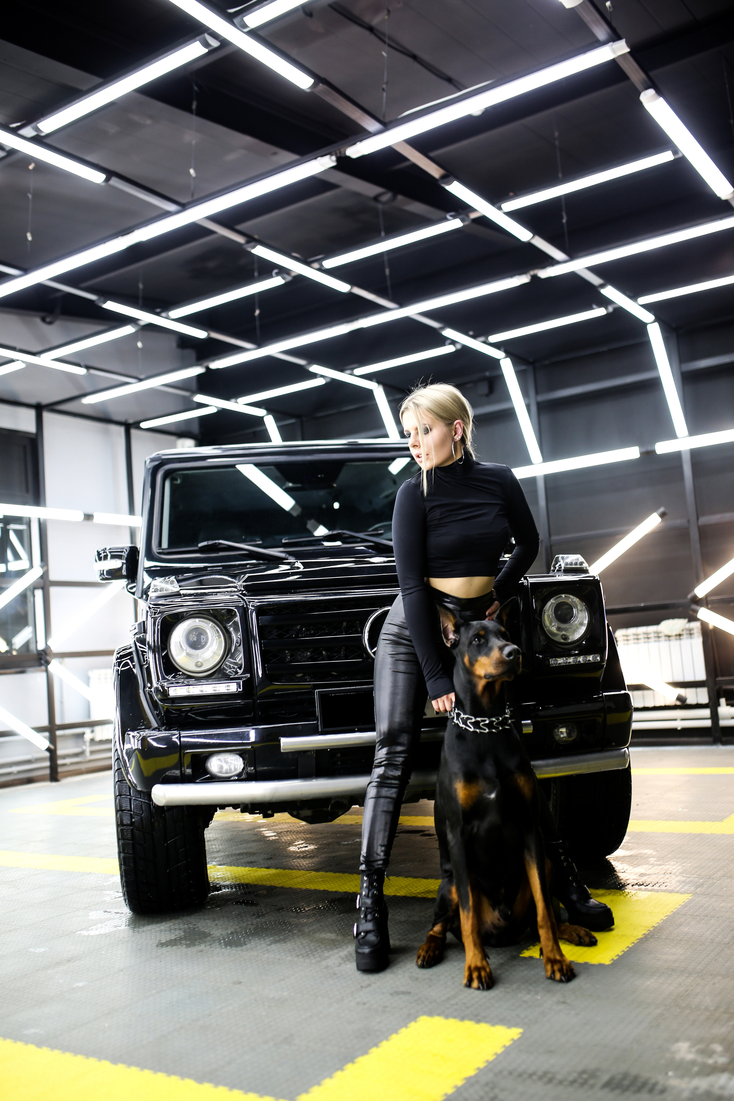 Гелик и доберман. Фотограф Смоленск Дина Петровская