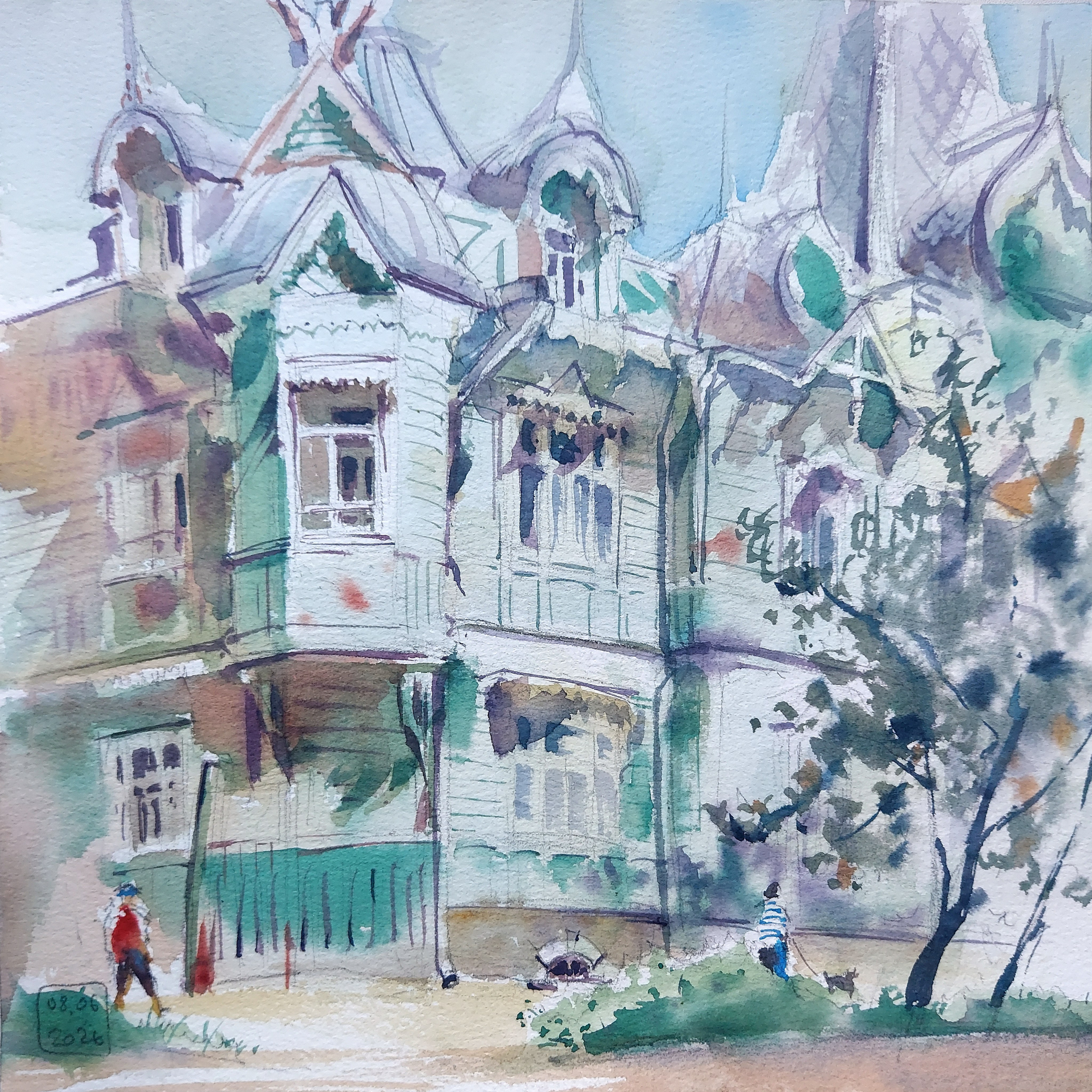 The Emerald House at Belinskogo st.| Tomsk, Russia | June 2026 | 26 x 26 cm