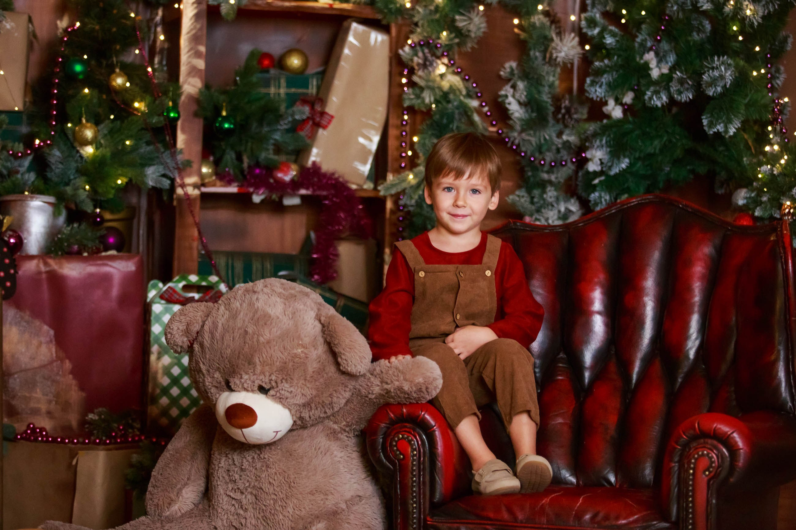 Новогодние малыши Анечка и Лёва. Семейный и детский фотограф в Москве Мария Быкова