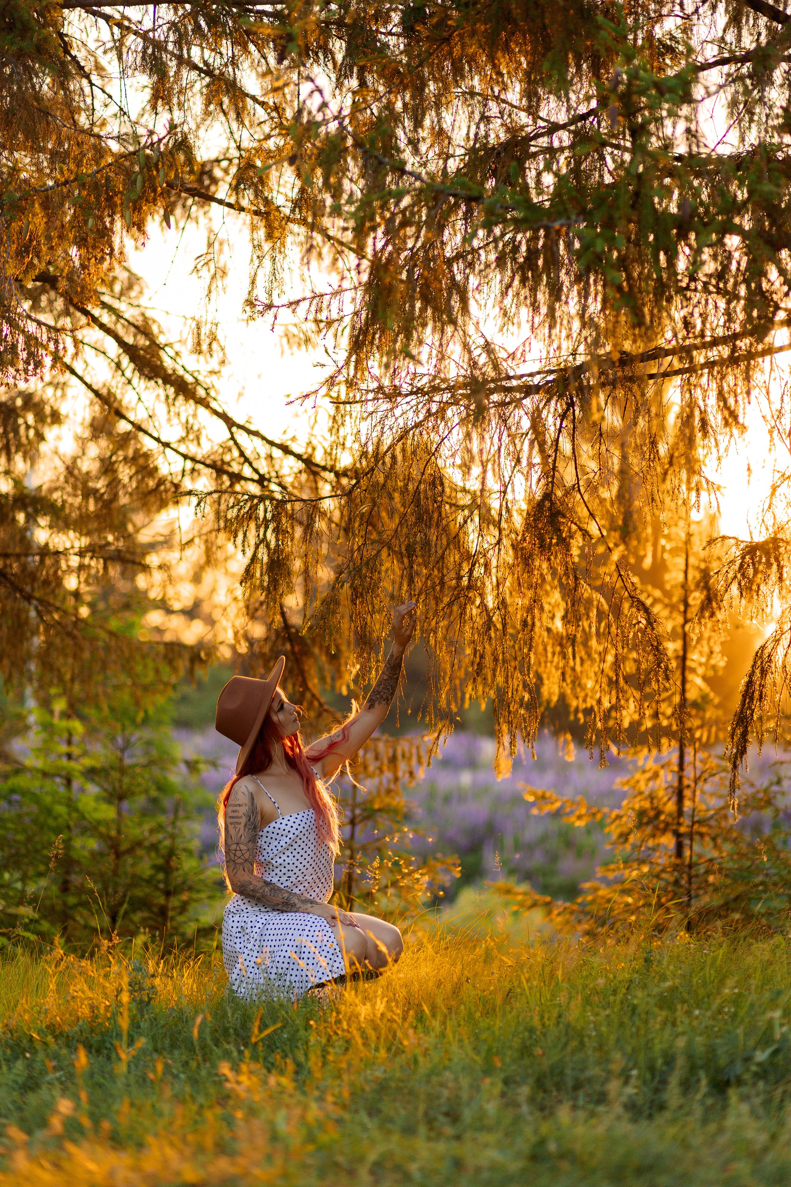 Люпиновая Фотосессия на закате. Профессиональный фотограф в Ижевске Леша Петров