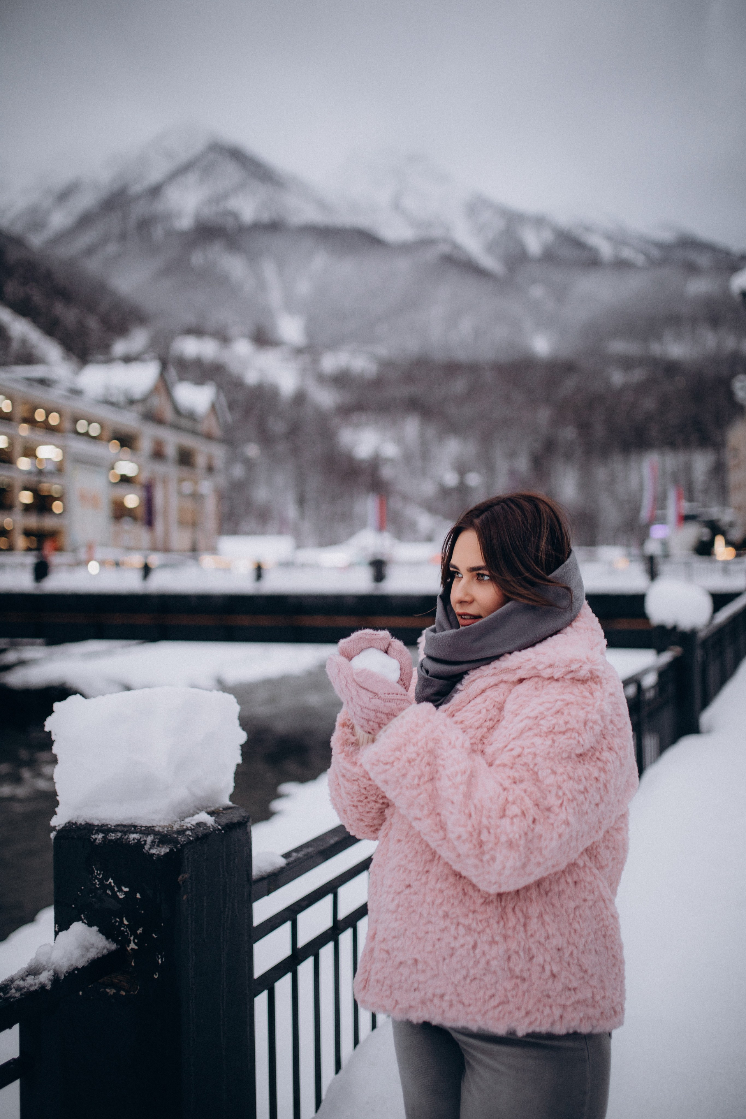 Зимняя прогулка на Розе Хутор с Кристиной. Фотограф Елизавета Балакир