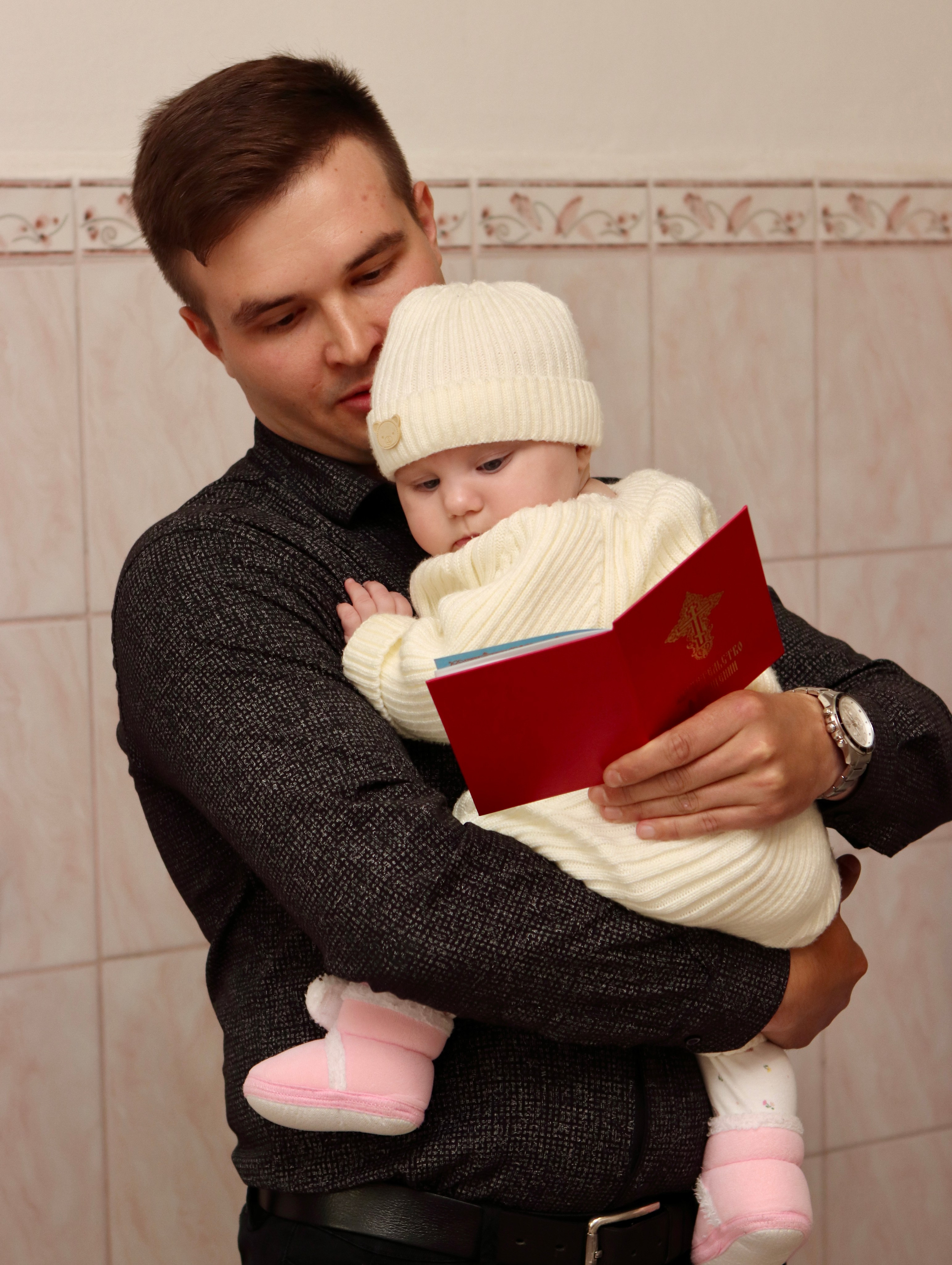 Анастасия и Вадим — крещение Виктории. Фотограф в Курске Смирнов Евгений