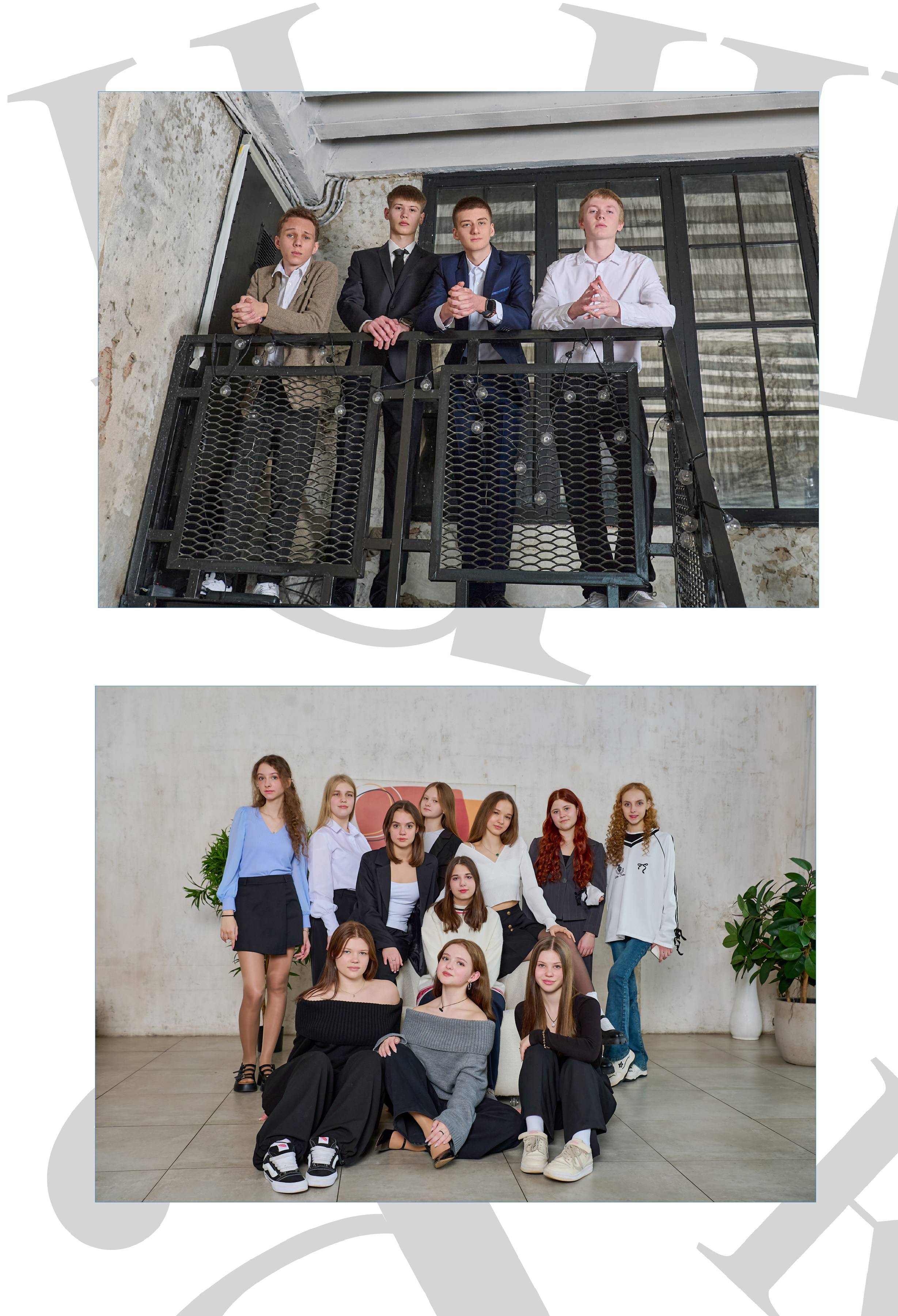 Пример фото выпускников в студии. Детский и семейный фотограф г. Москва Оксана Катаджи