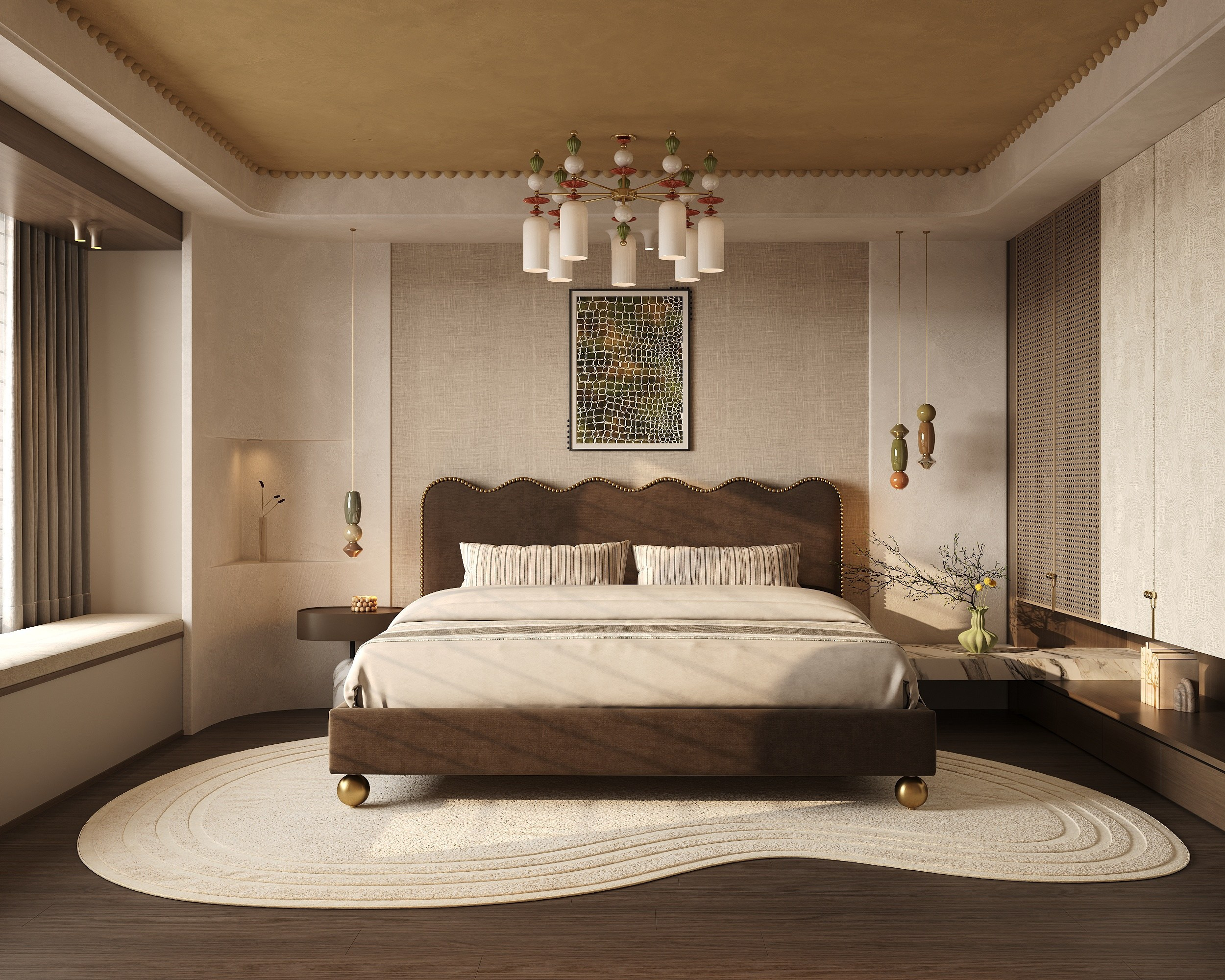 Cozy bedroom. Solovets visualization