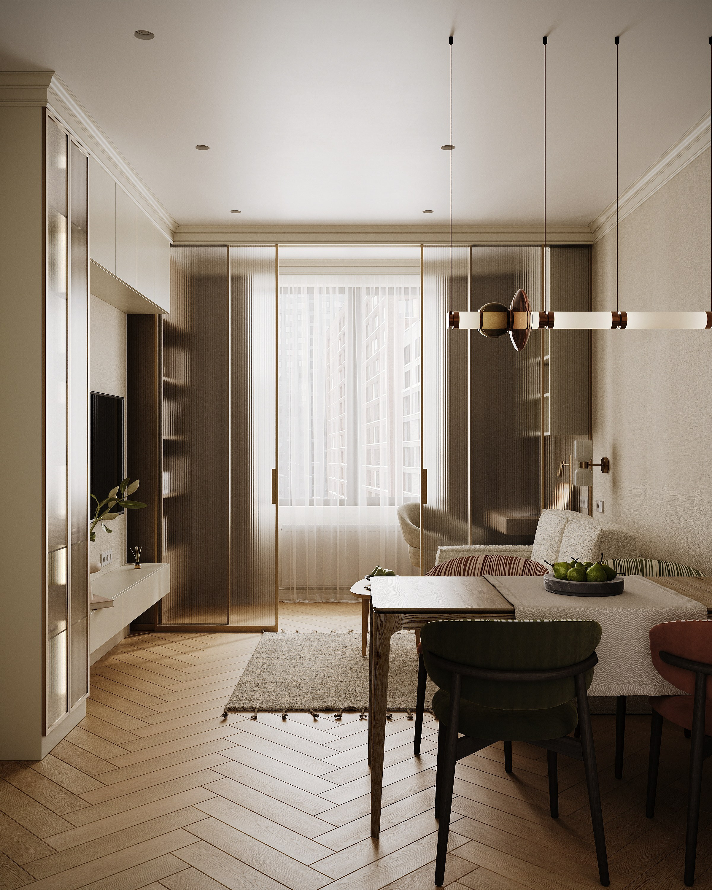 ЖК Петровский парк II — 70 м². КОМНАТА АИСТА дизайн-бюро | AIST ROOM design bureau