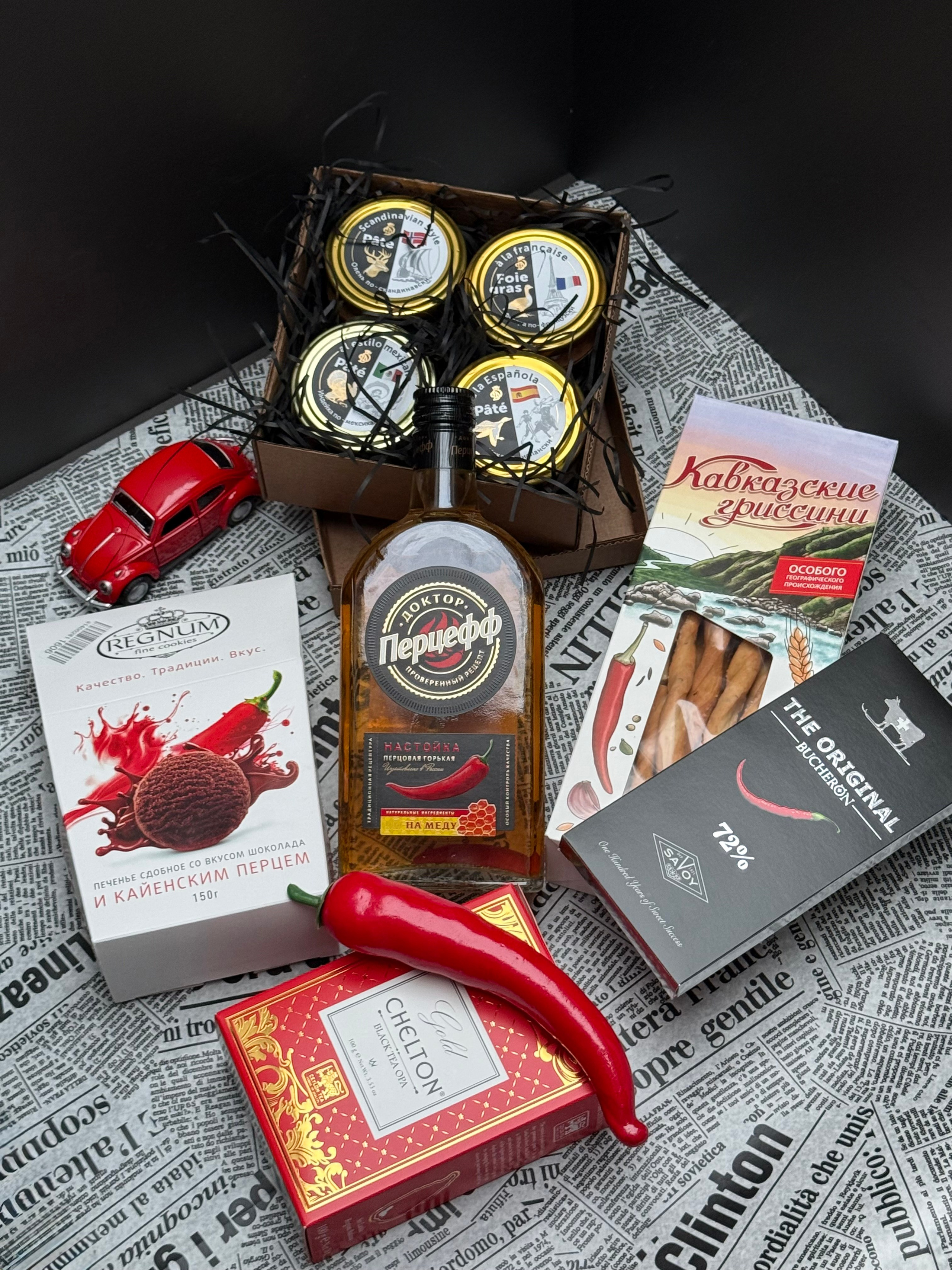 Мужская корзинка «Перцефф». Студия подарочных наборов «Владия»